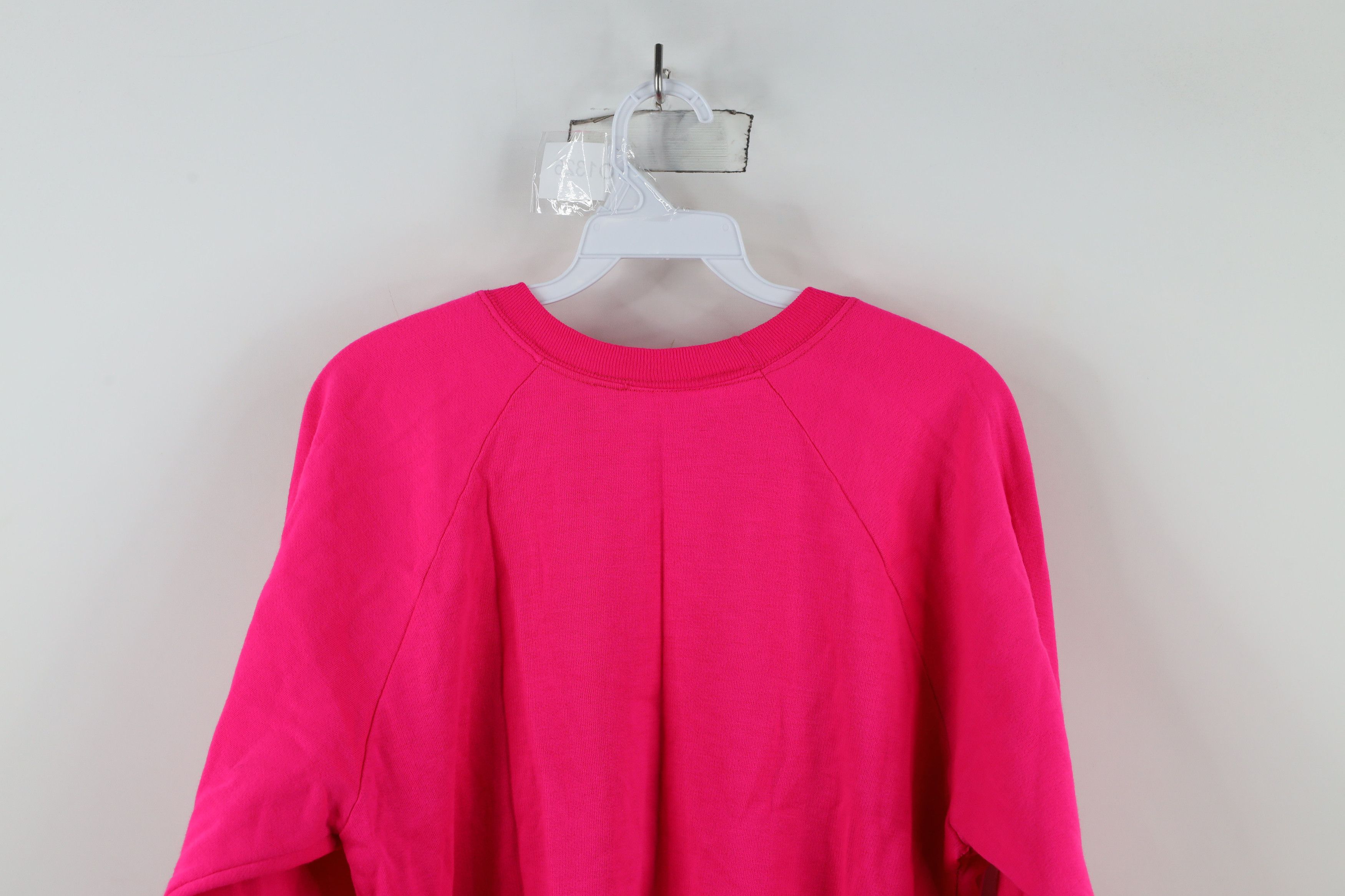 Vintage Vintage 80s Streetwear Block Number Sweatshirt Neon Pink USA Size M / US 6-8 / IT 42-44 - 10 Thumbnail