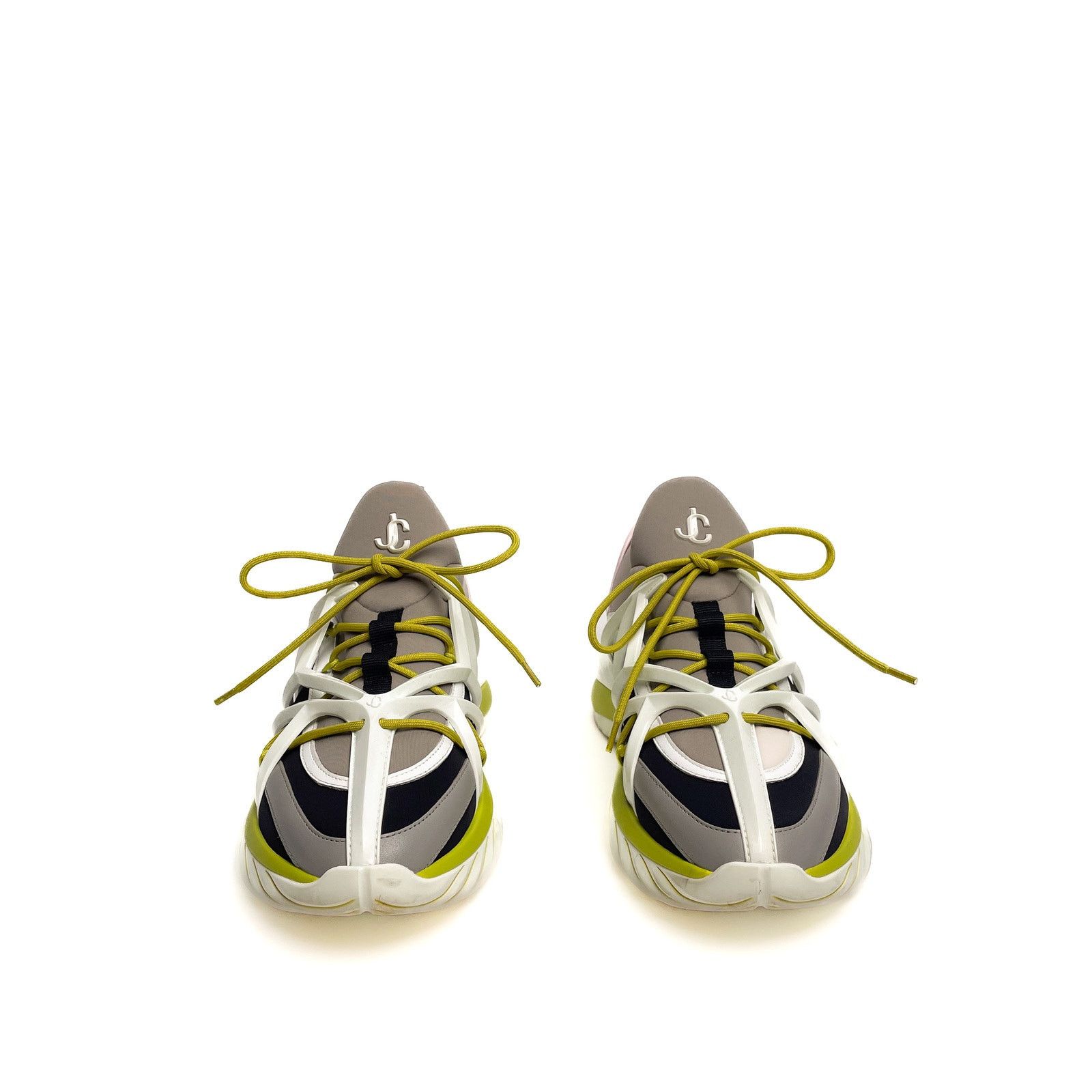 Jimmy Choo Black/White/Green Cosmos Sneakers Size US 12 / IT 42 - 2 Thumbnail