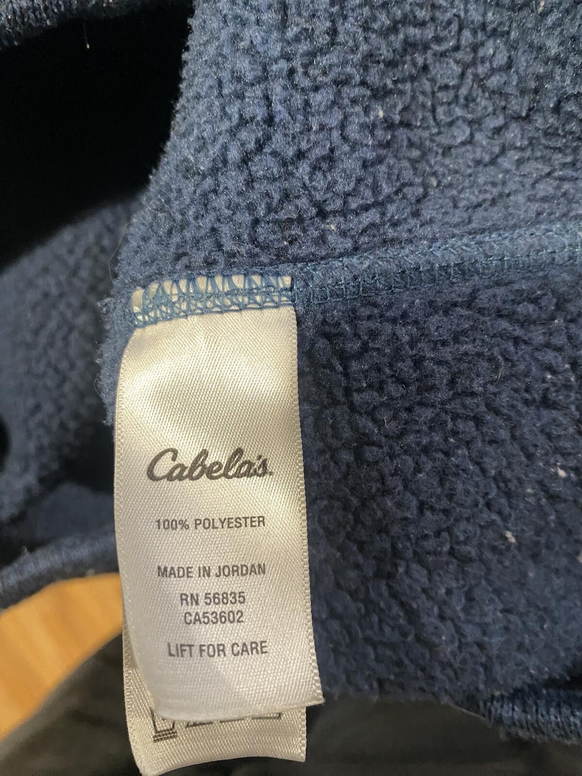 Cabelas Cabela's Navy Blue Fleece Pullover Half-Zip Jacket Size US XL / EU 56 / 4 - 5 Thumbnail