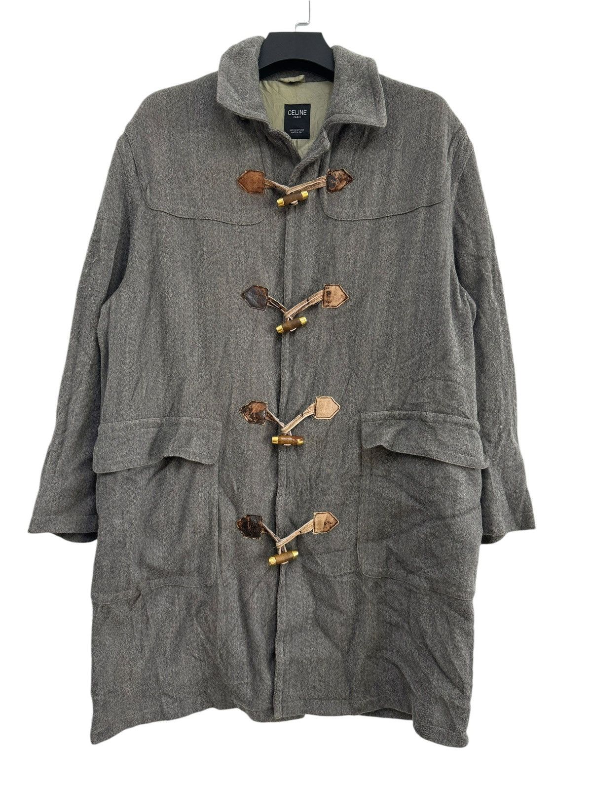 Celine × Designer × Vintage CELINE PARIS WOOL LONG JACKET ZIPPER UP Size US L / EU 52-54 / 3 - 1 Thumbnail