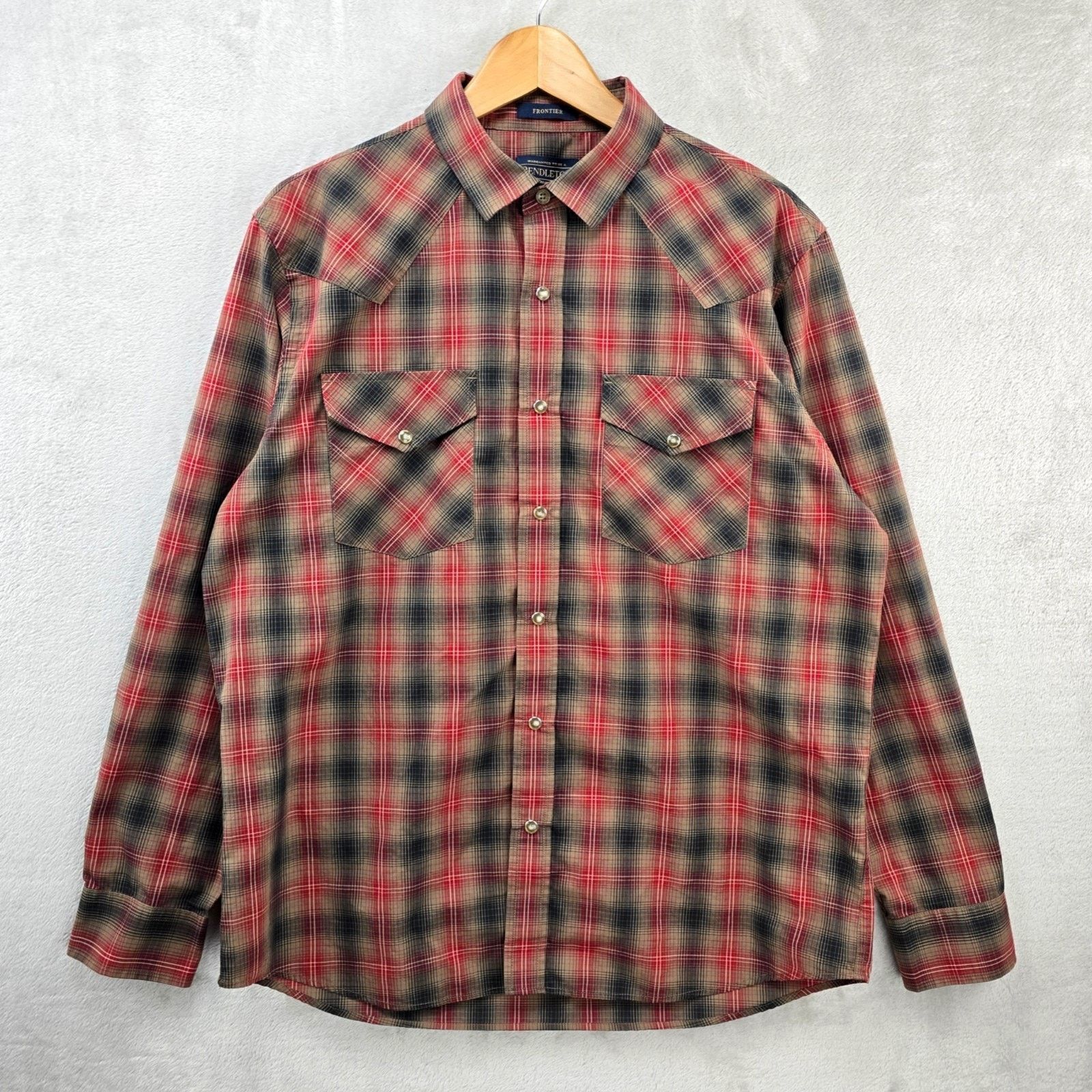 Pendleton Pendleton Frontier Shirt Large Plaid Western Pearl Snap Size US L / EU 52-54 / 3 - 1 Thumbnail