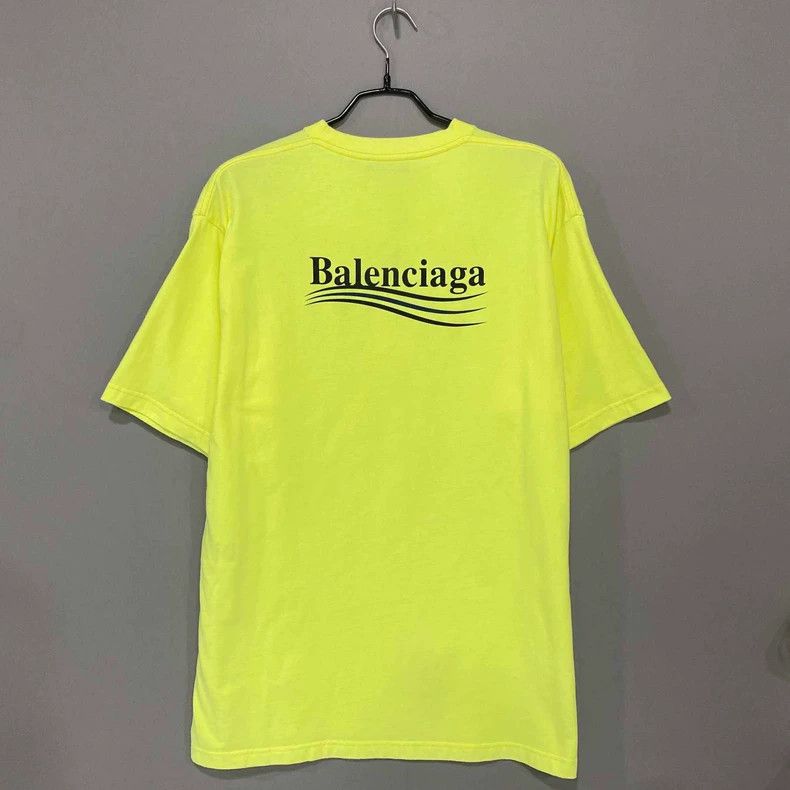 Balenciaga Balenciaga Fluorescent Yellow Coke Logo T-Shirt Size US XS / EU 42 / 0 - 4 Thumbnail