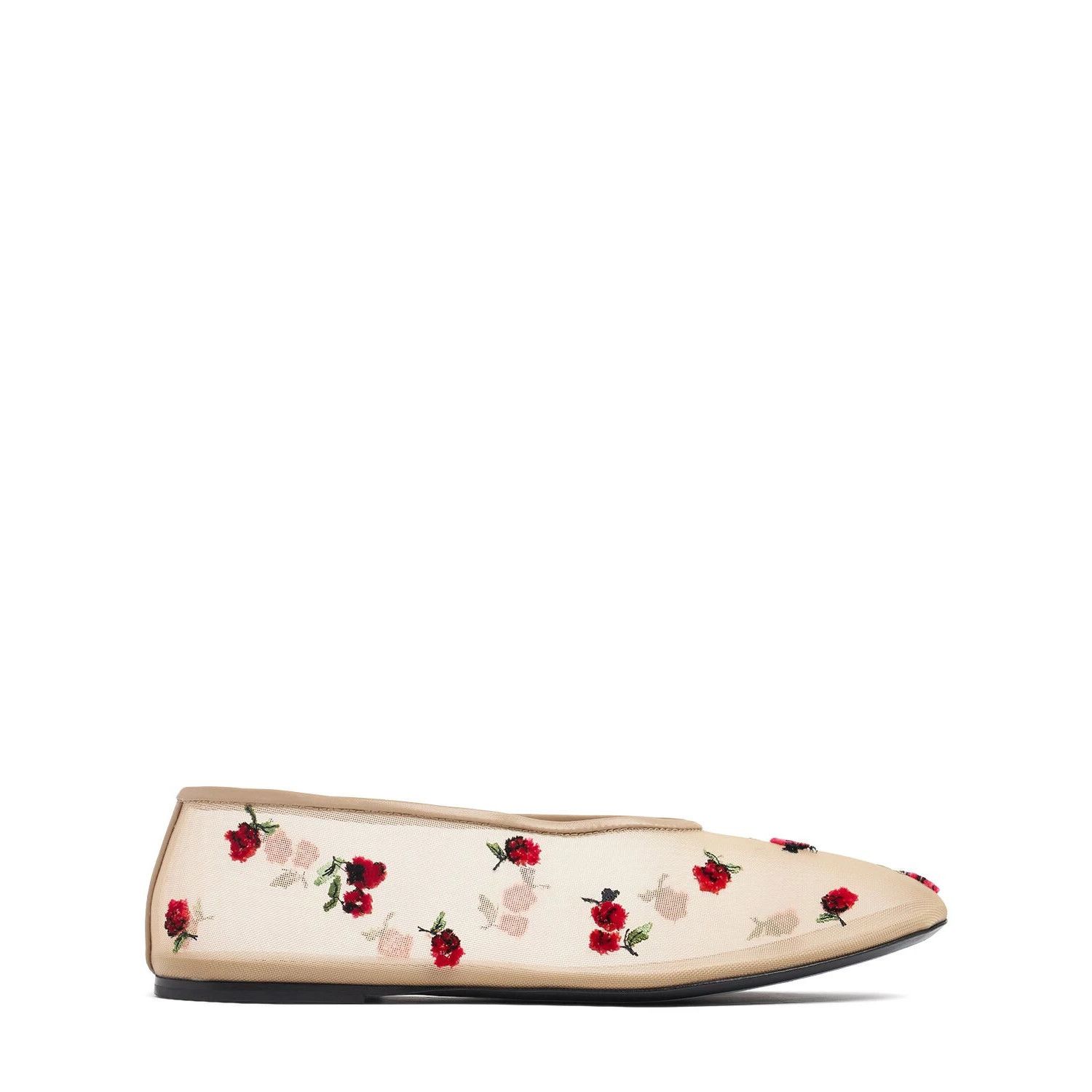 KHAITE KHAITE Marcy Nude/Raspberry Embroidery Flats New & Authentic Size US 6 / IT 36 - 1 Thumbnail