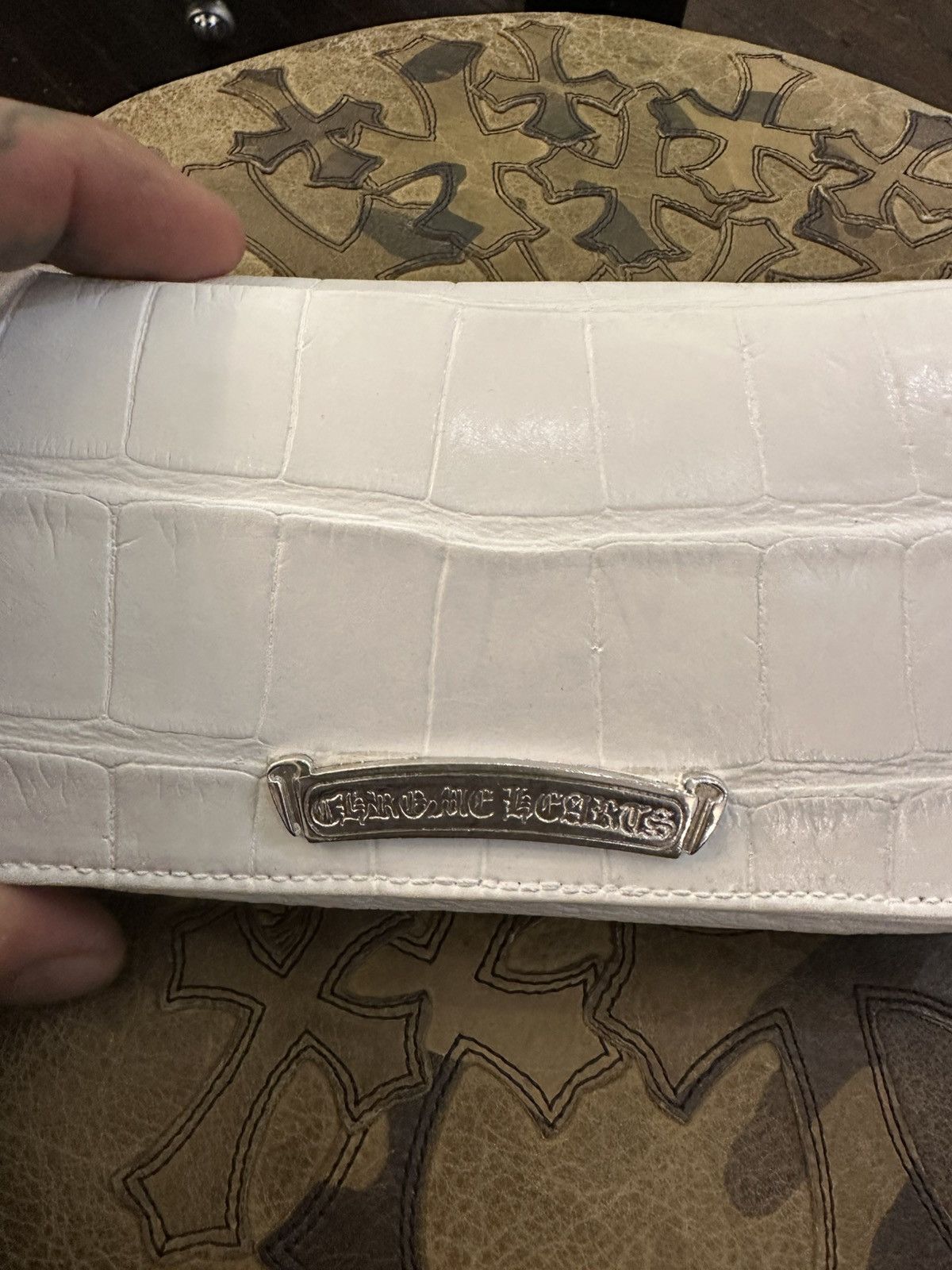 Chrome Hearts Chrome Hearts white alligator CROC wallet travel keep all Size ONE SIZE - 7 Thumbnail