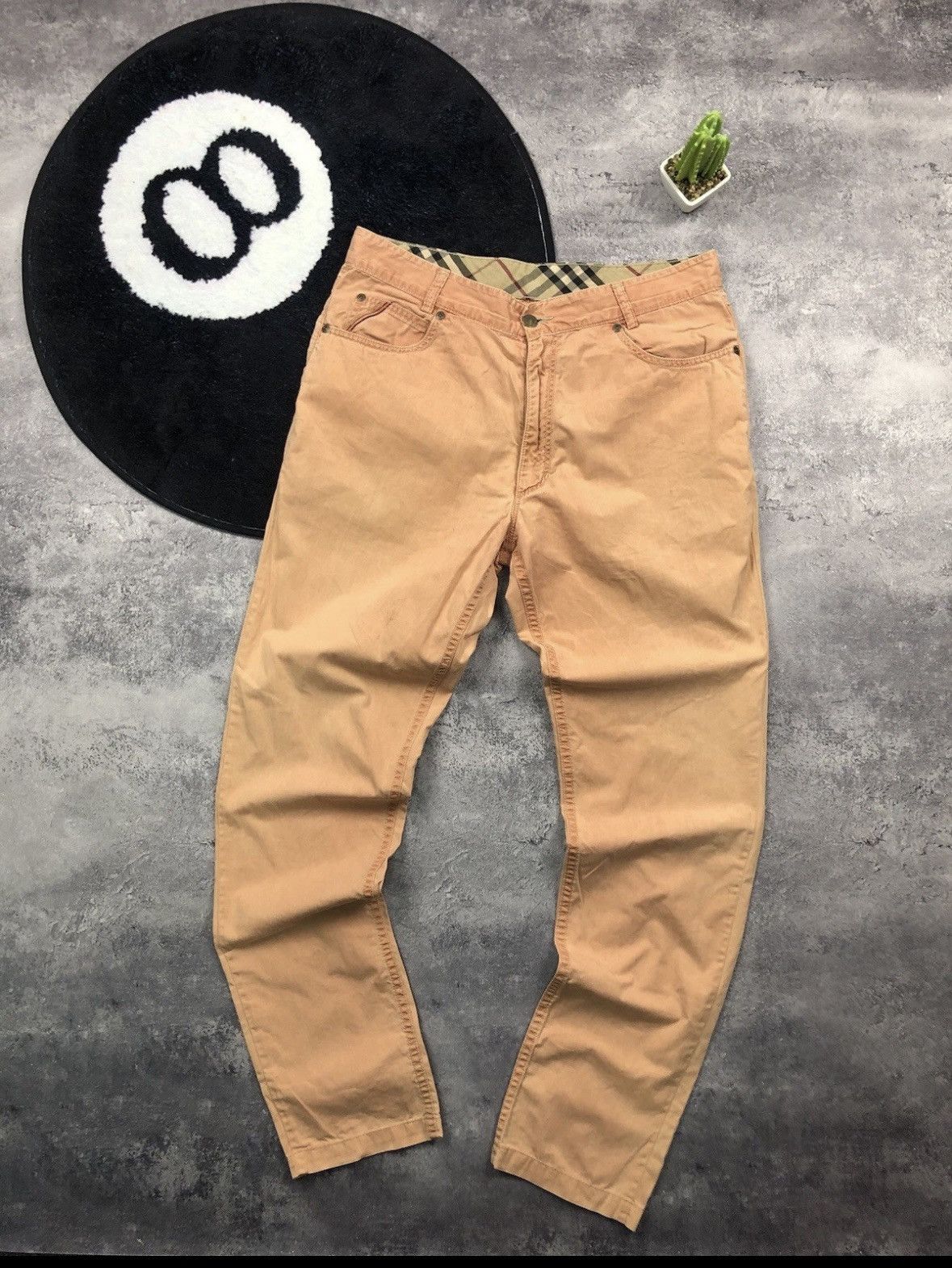 Burberry BURBERRY Vintage Streetwear Luxury Orange Pants Y2k Woman's Size 29" - 1 Thumbnail