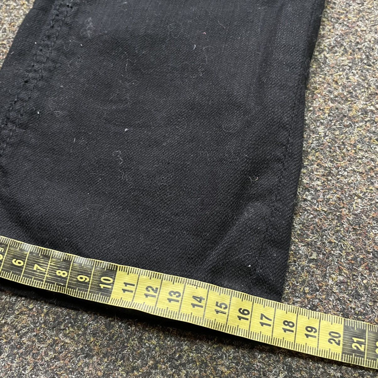 Vintage Y2K Distressed Bootcut Jeans Black Chains Skate Streetwear Size 36" / US 14 / IT 50 - 8 Thumbnail