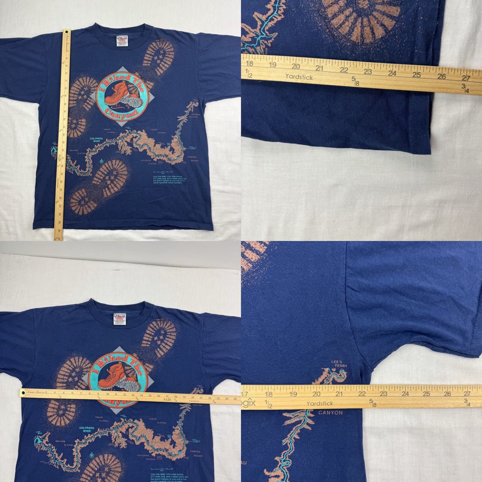 Vintage VINTAGE Grand Canyon T Shirt Adult Large I Hiked The Canyon AOP 90s Park Travels Shirt Mens Blue 90s Nature USA Oneita"} Size US L / EU 52-54 / 3 - 8 Thumbnail