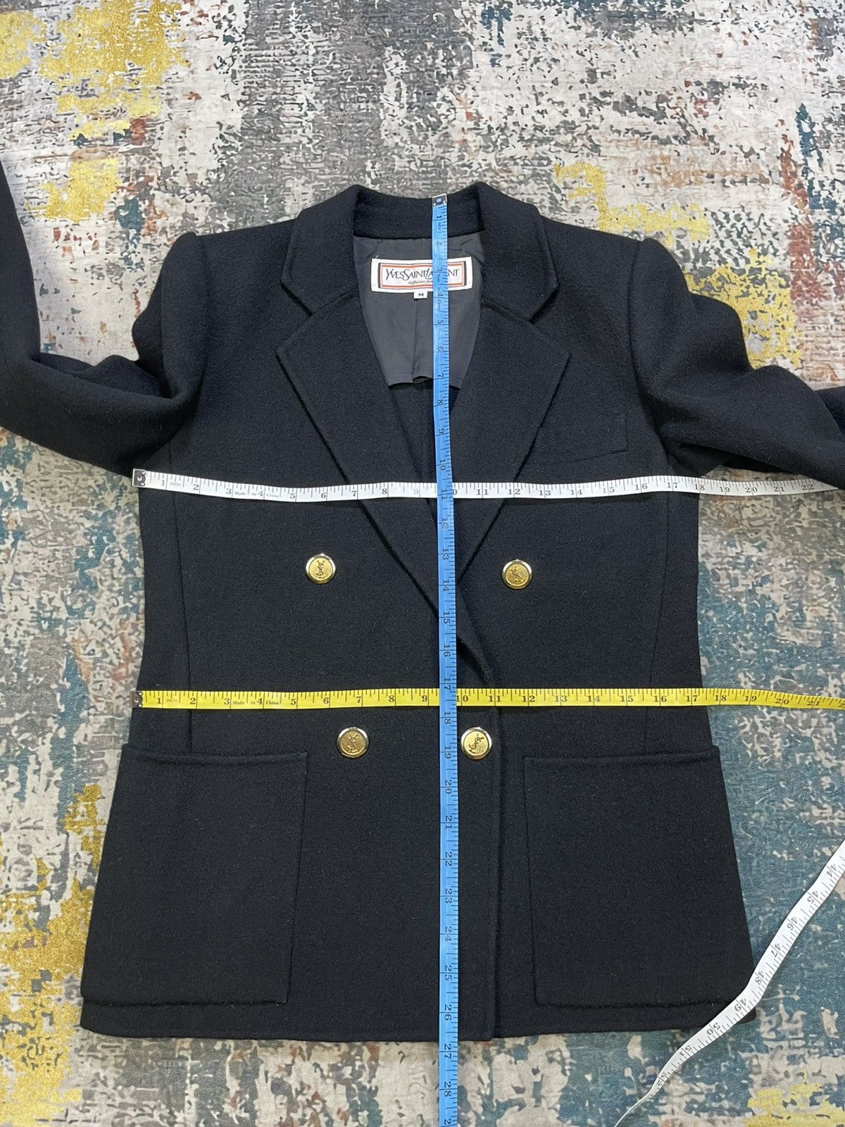 Yves Saint Laurent Yvest Saint Laurent Ysl Double Breasted Wool Blazer Size M / US 6-8 / IT 42-44 - 9 Thumbnail