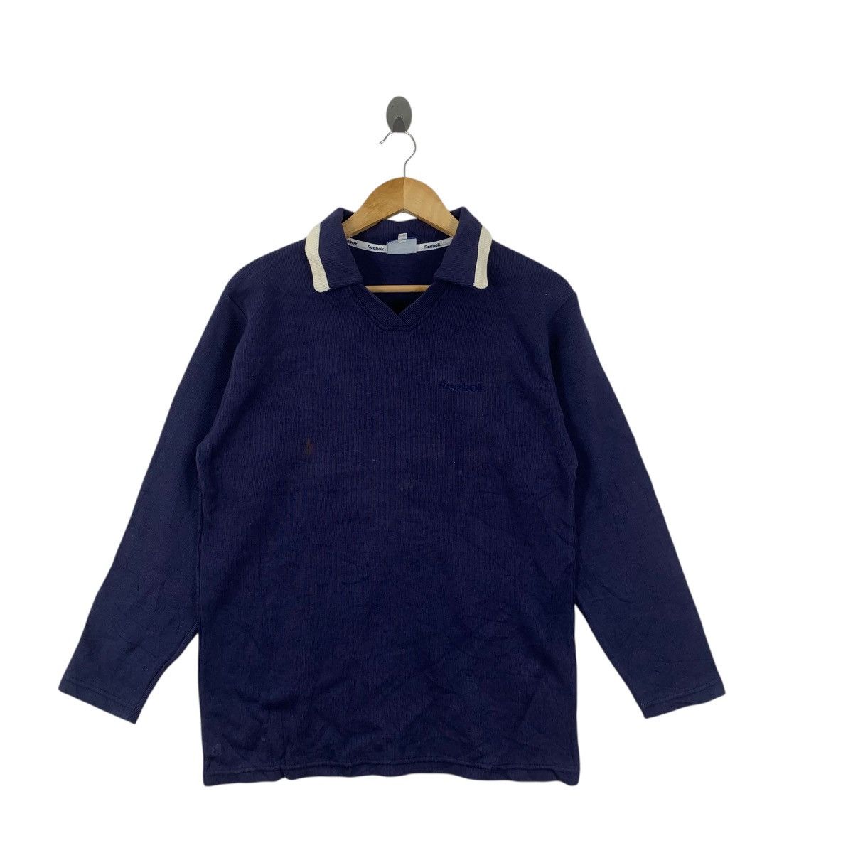 Reebok Vintage REEBOK SPORTSWEAR Natural Pure Indigo Rugby Tee Size US L / EU 52-54 / 3 - 3 Thumbnail
