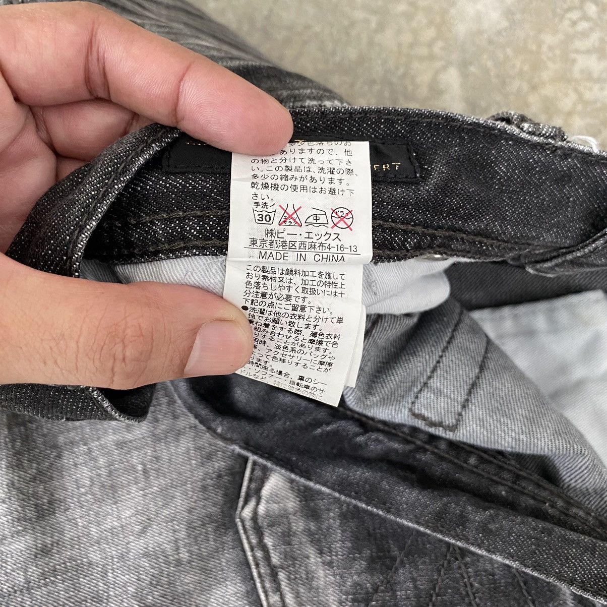 Japanese Brand Edge Rupert Japan Washed Grey Panelled Flared Jeans Size US 30 / EU 46 - 20 Thumbnail