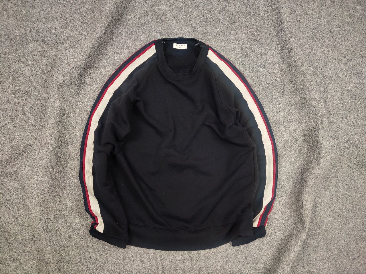Sandro Sandro Paris Design Navy blue Logo Crew chek Sweatshirt Size US S / EU 44-46 / 1 - 1 Thumbnail