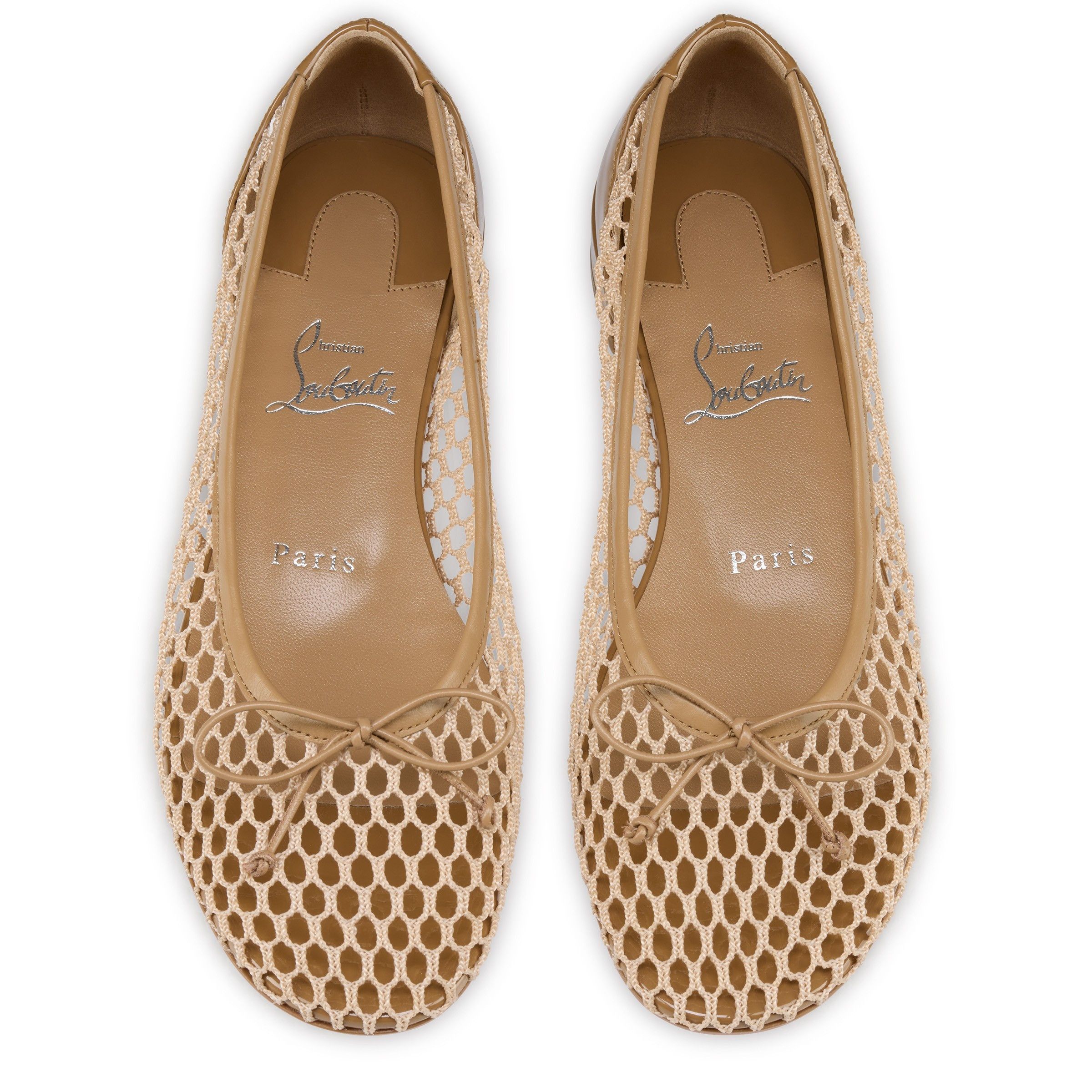 Christian Louboutin oc11z0126 Sweetie Jane Mesh in Beige/Brown Size US 7 / IT 37 - 3 Thumbnail