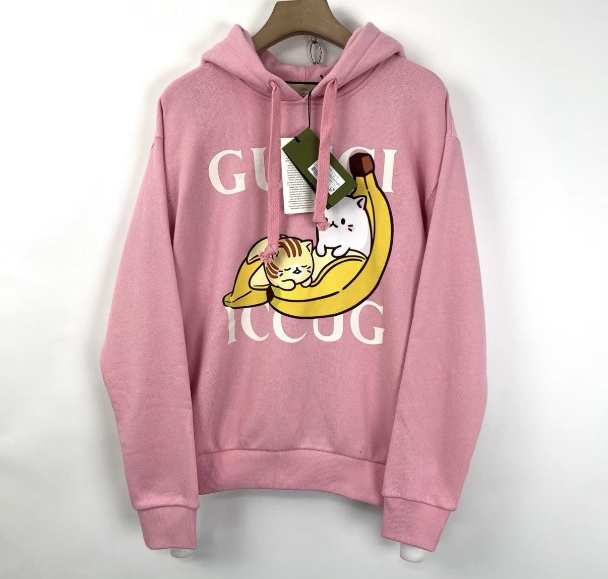 Gucci Gucci/x Bananya Pink Banana Cat Sweatshirt K12 Size S / US 4 / IT 40 - 1 Thumbnail