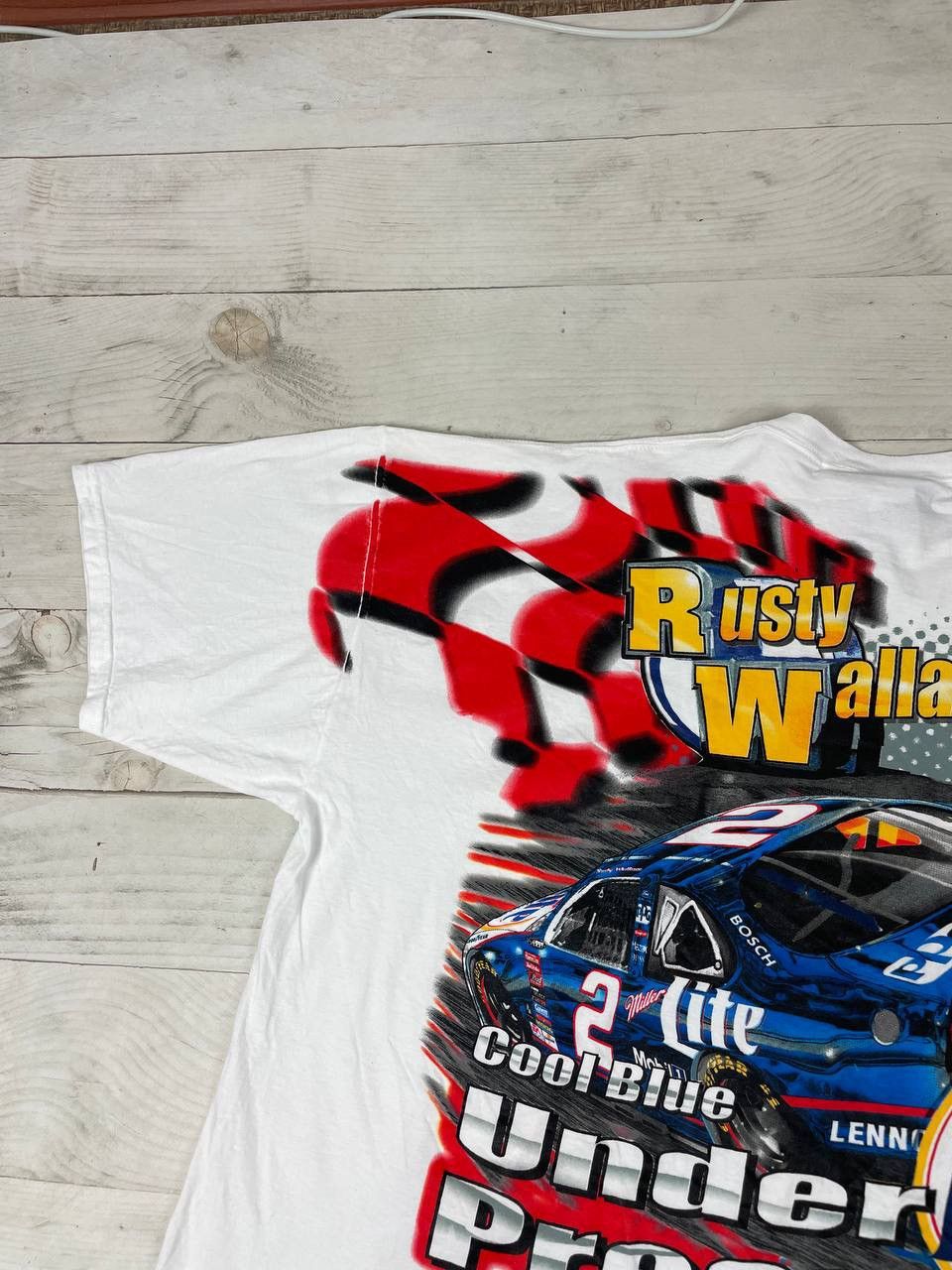 NASCAR VINTAGE NASCAR RUSTY WALLACE Allover Print Racing T Shirt Size US XL / EU 56 / 4 - 12 Thumbnail