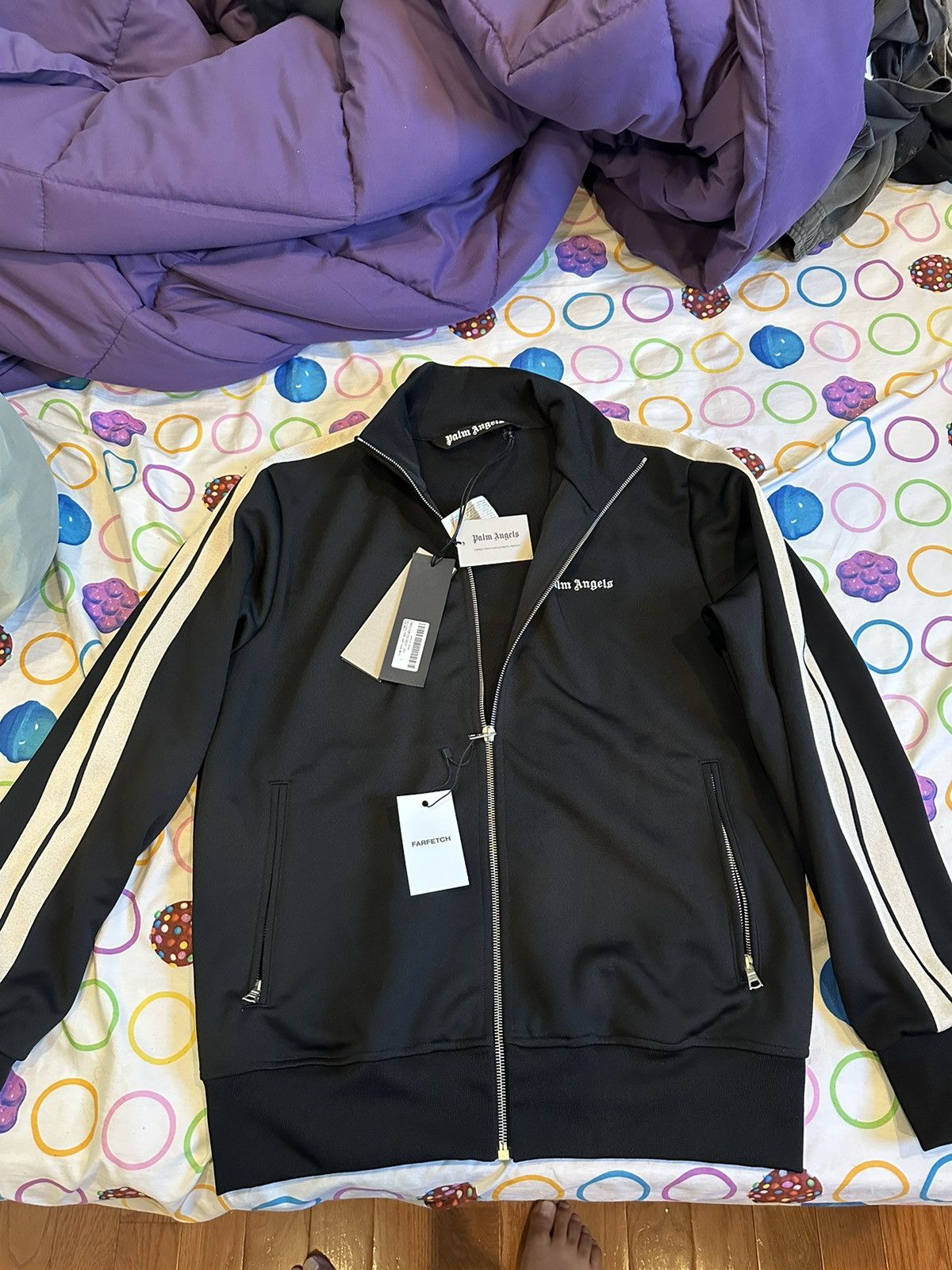 Pre-owned Palm Angels Track Jacket In Black