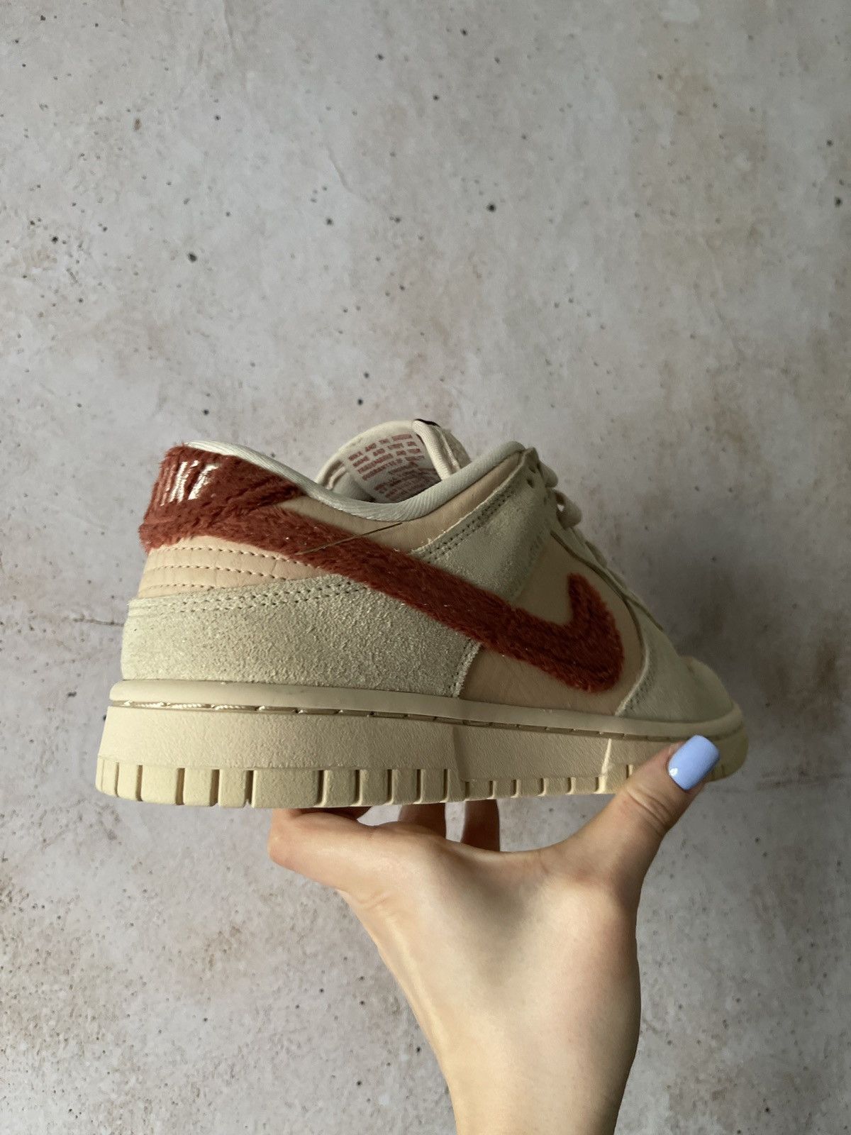 Nike Nike Dunk Low Terry Swoosh (Women's) cozy sneakers Size US 7 / IT 37 - 5 Thumbnail