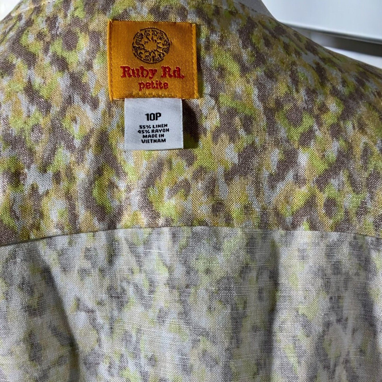 Designer Ruby Rd Petite Tan Animal Print Quarter Sleeve Embellished L Size L / US 10 / IT 46 - 4 Thumbnail