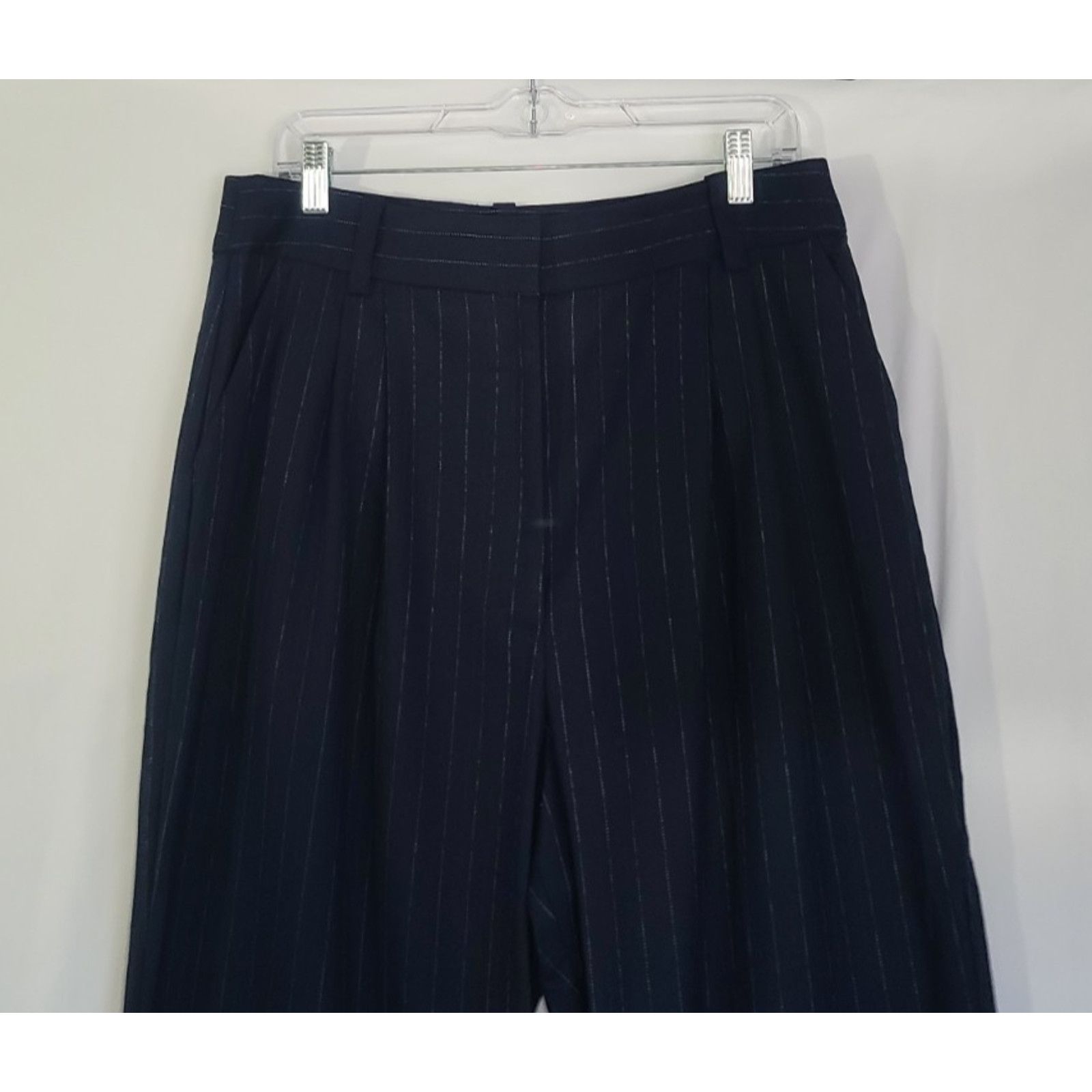 Other New W/Tag Favorite Daughter Designer Navy Pinstripe Pants 14 Size 36" / US 14 / IT 50 - 6 Thumbnail
