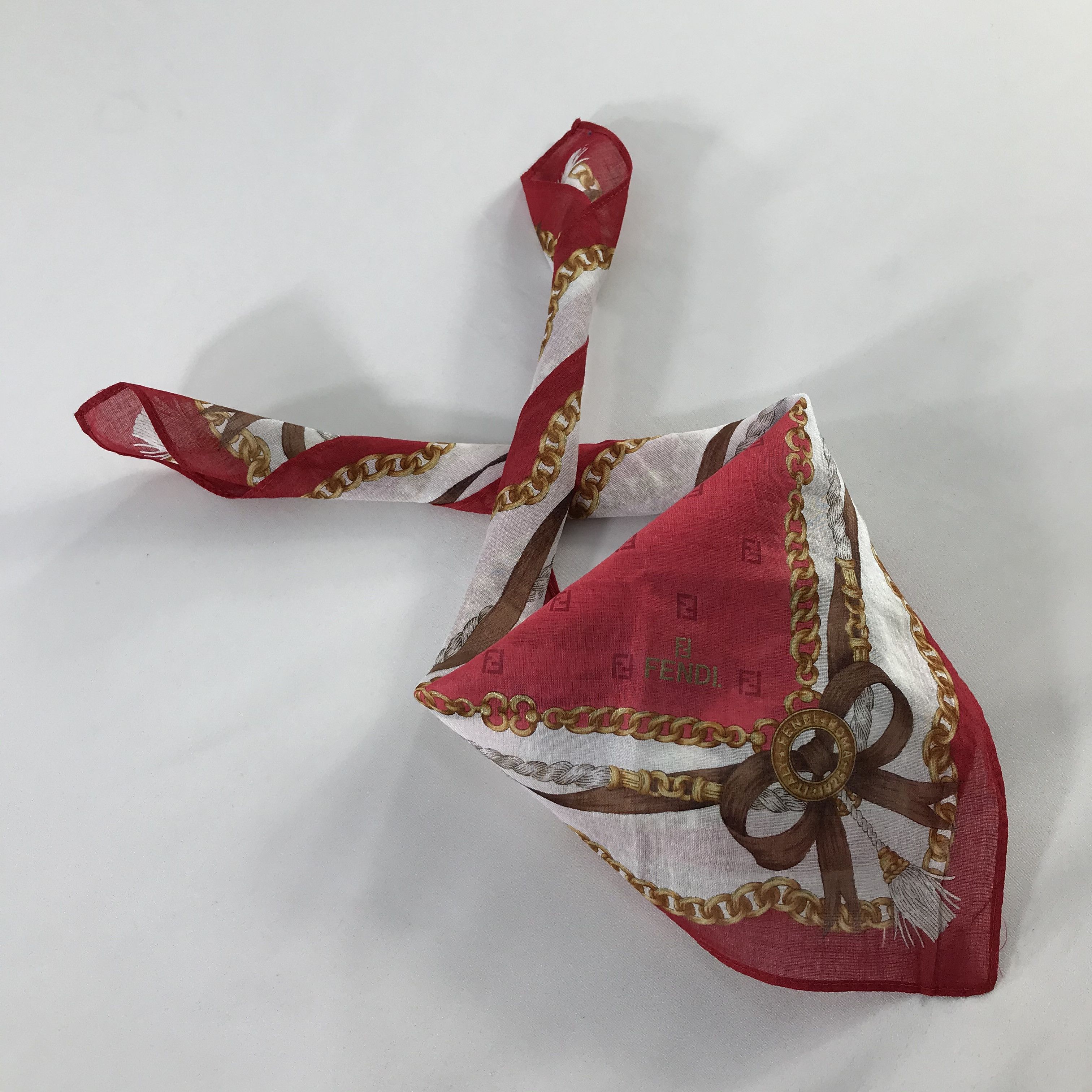 Vintage Vintage Fendi Bandana / Handkerchief / Neckerchief - S1109 Size ONE SIZE - 4 Thumbnail