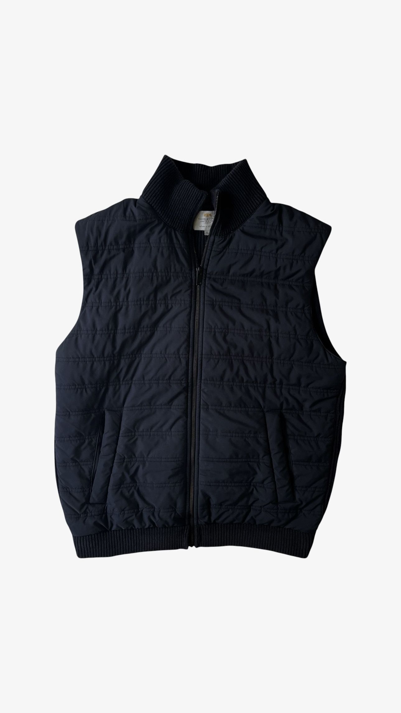 Hawes & Curtis Vintage Y2K Men's Hawes & Curtis Quilted Wool Blend Gilet Size US L / EU 52-54 / 3 - 1 Thumbnail