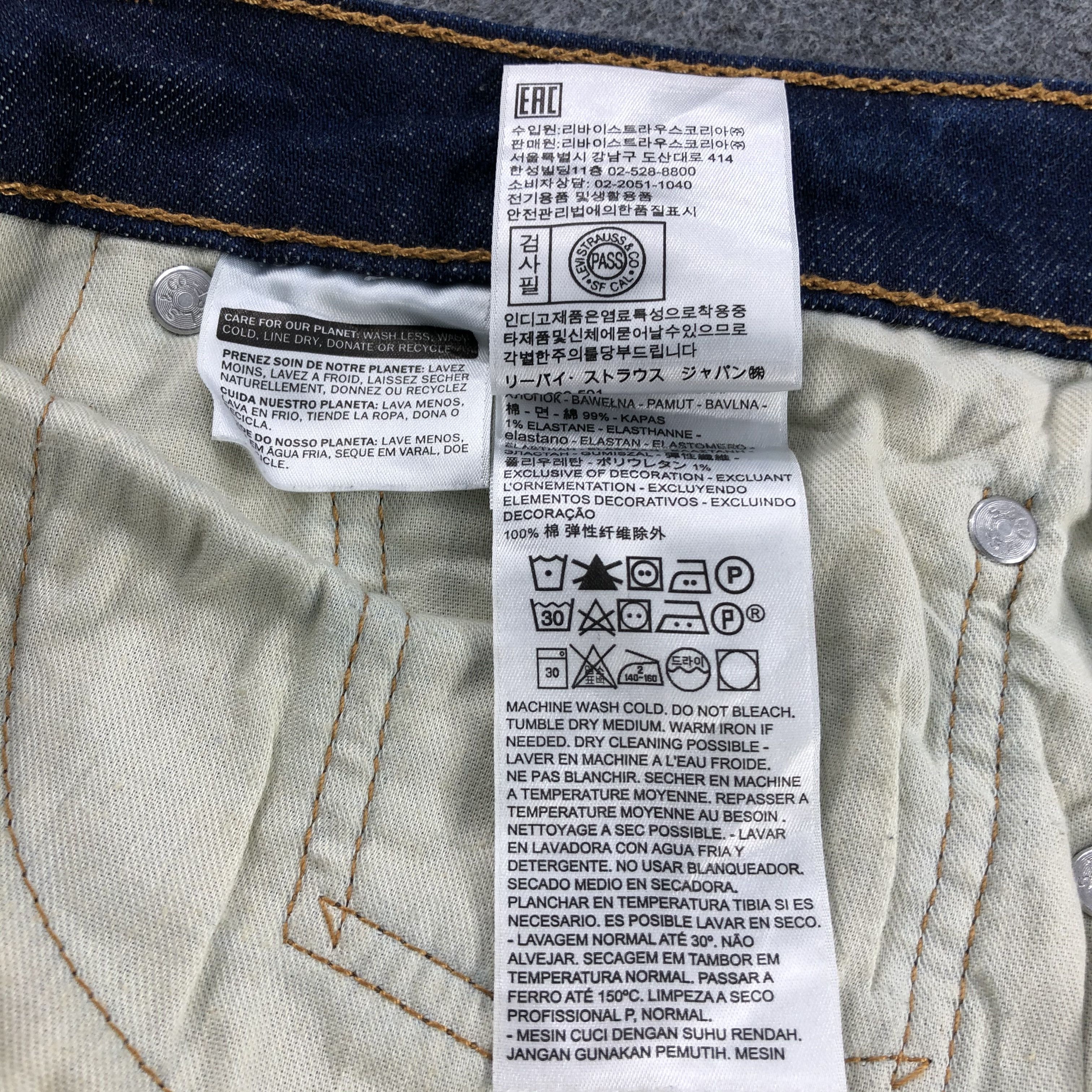 Levi's Vintage Blue Wash Levis 513 Jeans-J2070 Size US 36 / EU 52 - 13 Thumbnail