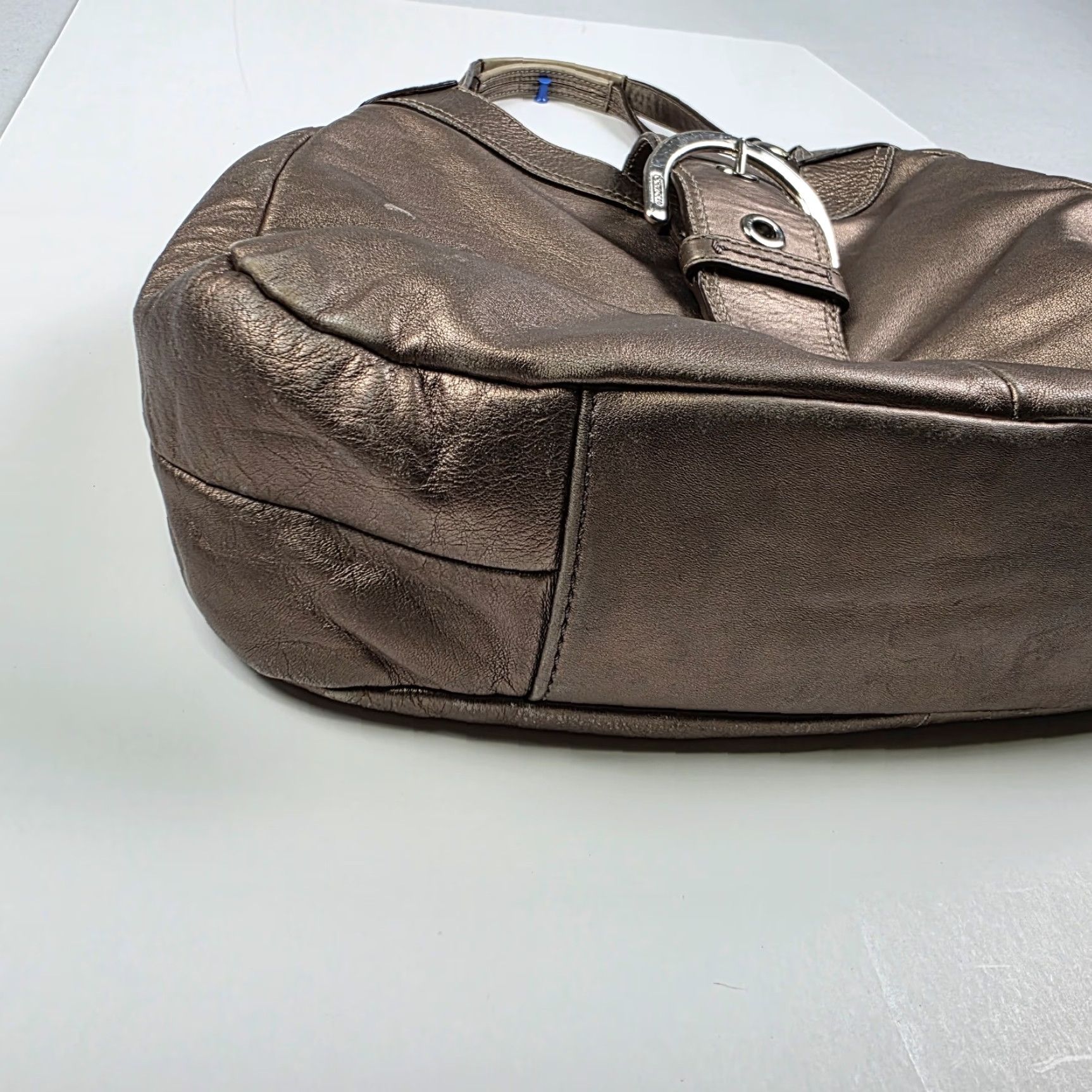 VINTAGE Coach Soho Bronze Leather Hobo Buckle Purse Shoulder Bag 