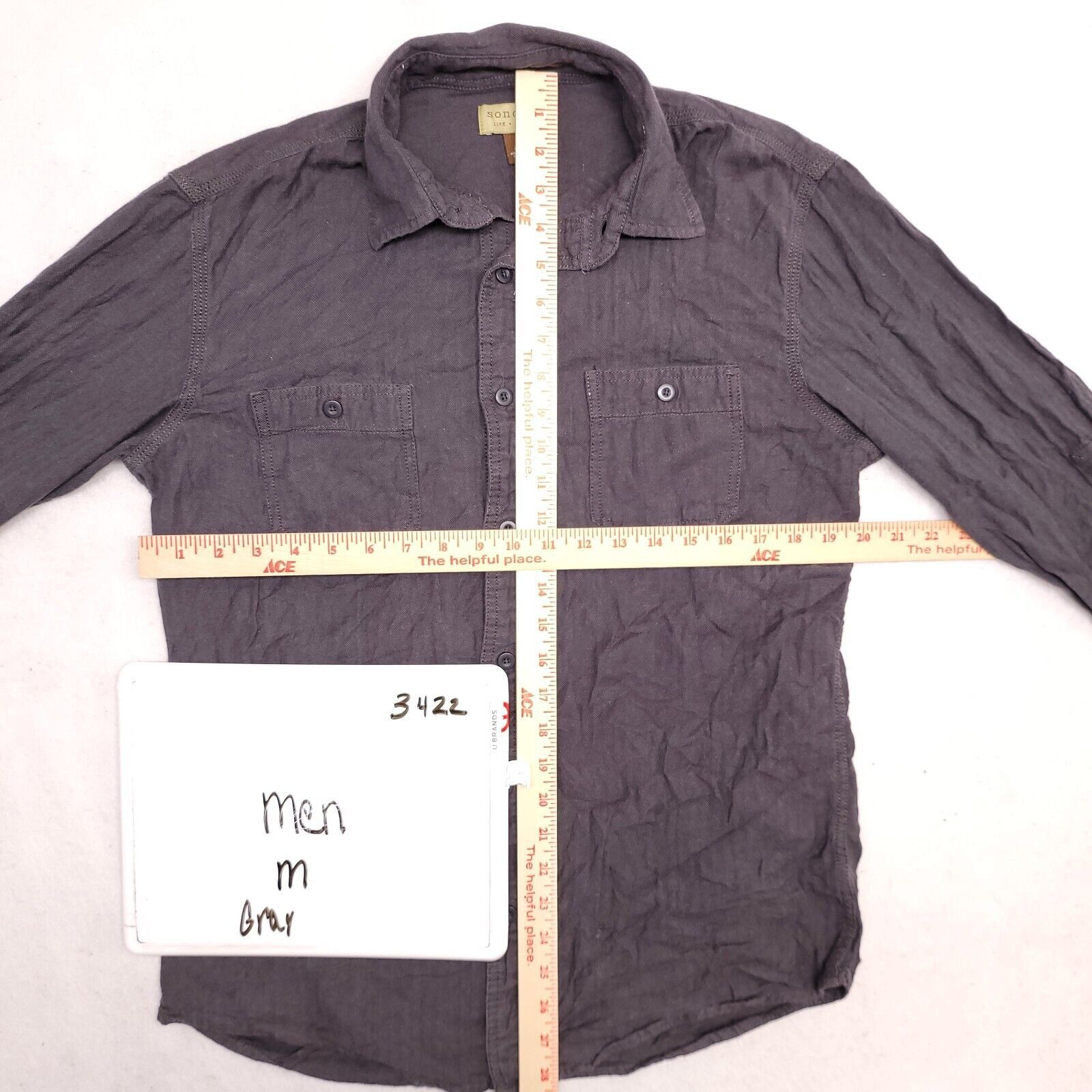 Sonoma Sonoma Casual Button Up Shirt Mens Size Medium M Gray Size US M / EU 48-50 / 2 - 6 Thumbnail