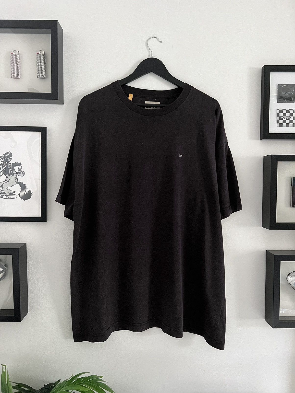image of Gallery Dept Mini Logo Tee in Faded Black, Men's (Size XL)