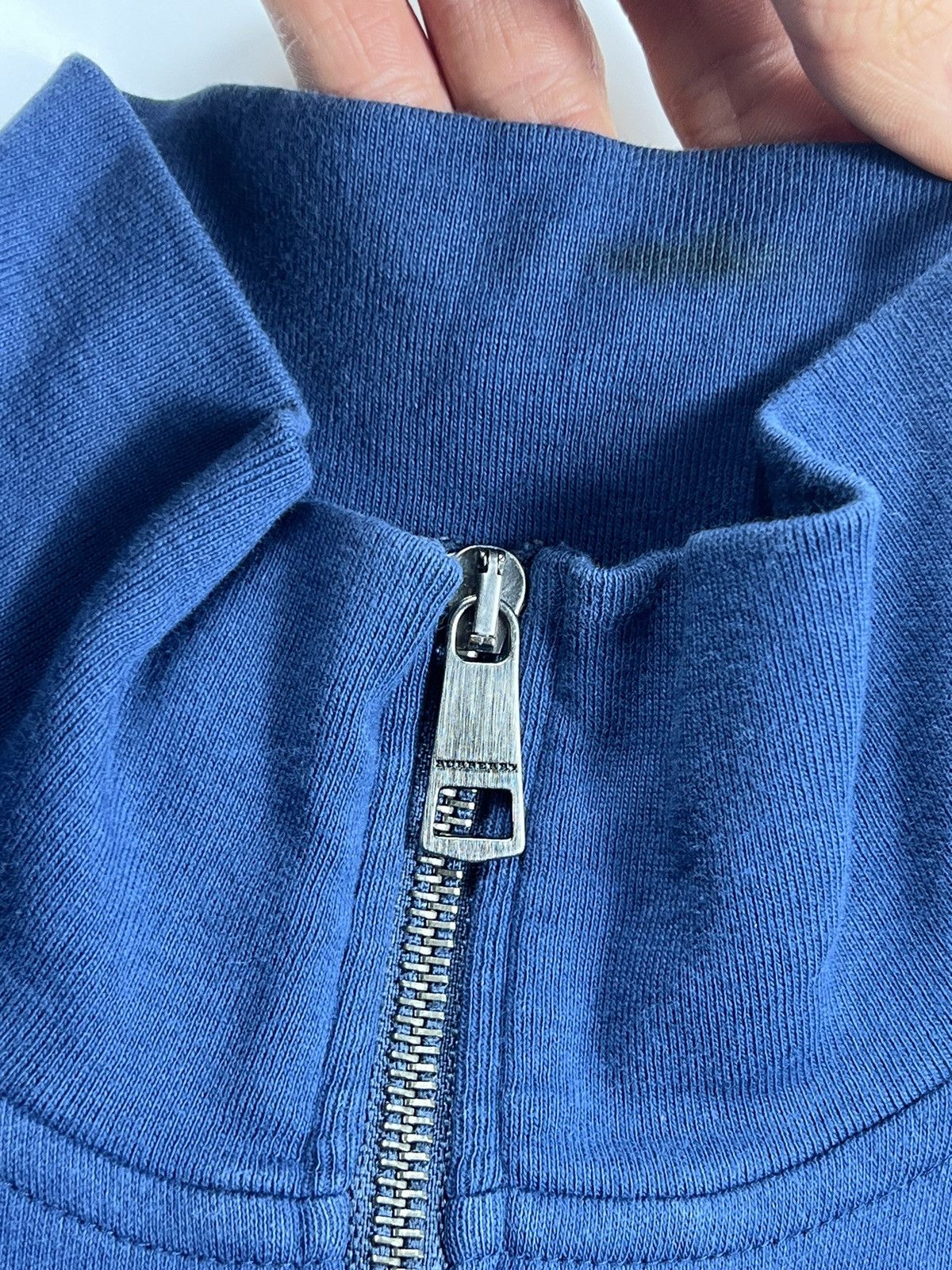 Burberry Burberry Blue Half Zip Pull Sweatshirt Size L Size US M / EU 48-50 / 2 - 4 Thumbnail