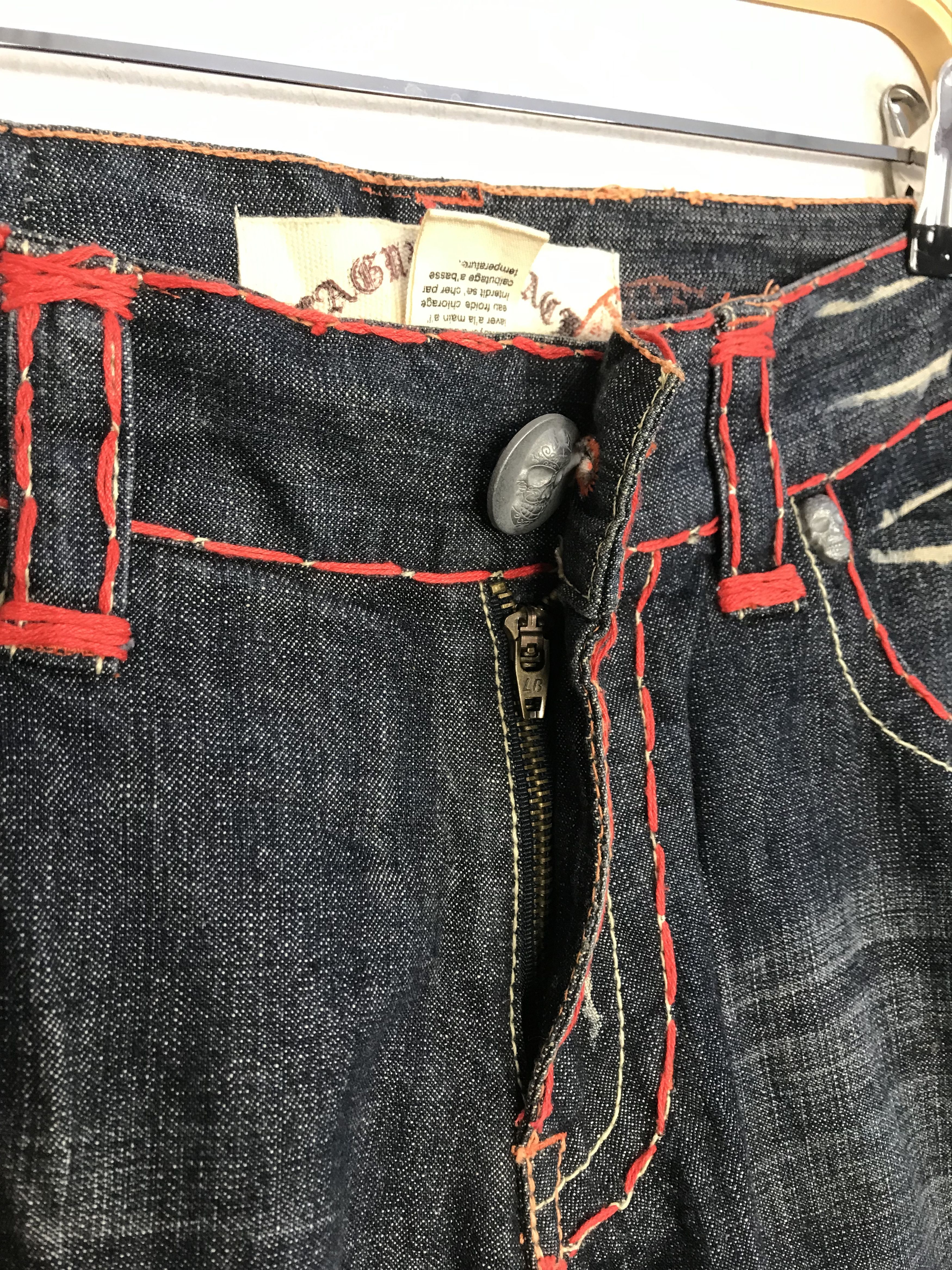 Vintage Laguna Beach Jean Co Cross Skull Logo Indigo Denim Size US 34 / EU 50 - 5 Thumbnail