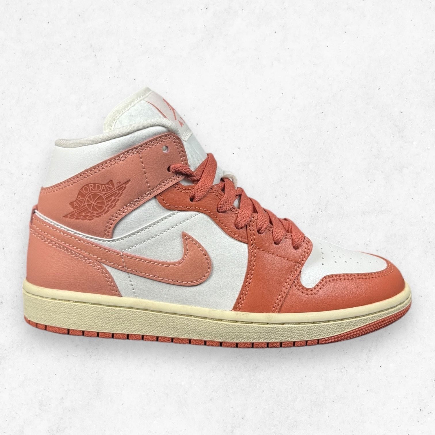 Jordan Brand Air Jordan 1 Mid Madder Root Sail Women's Size 7.5 Size US 7.5 / IT 37.5 - 1 Thumbnail