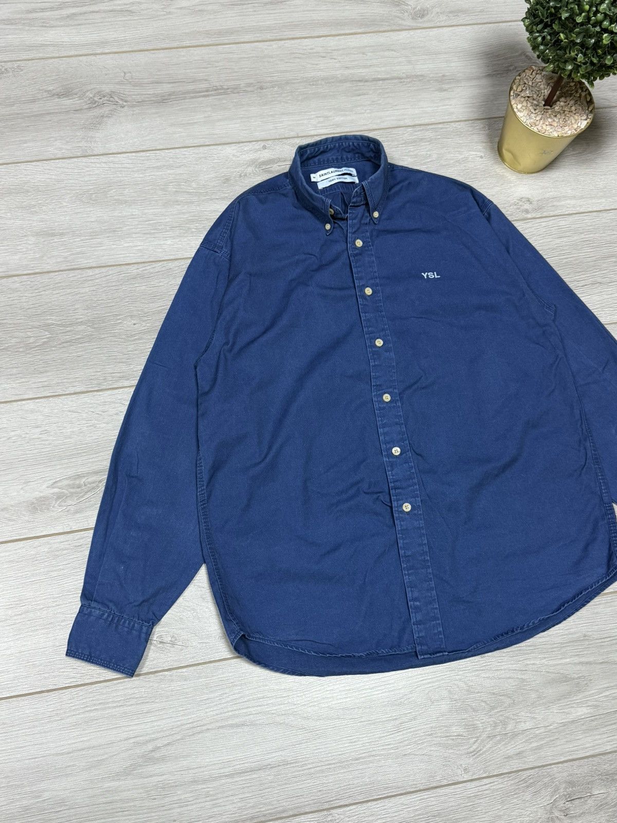 Yves Saint Laurent Saint Laurent jeans overshot vintage shirt buttons Size US M / EU 48-50 / 2 - 2 Thumbnail