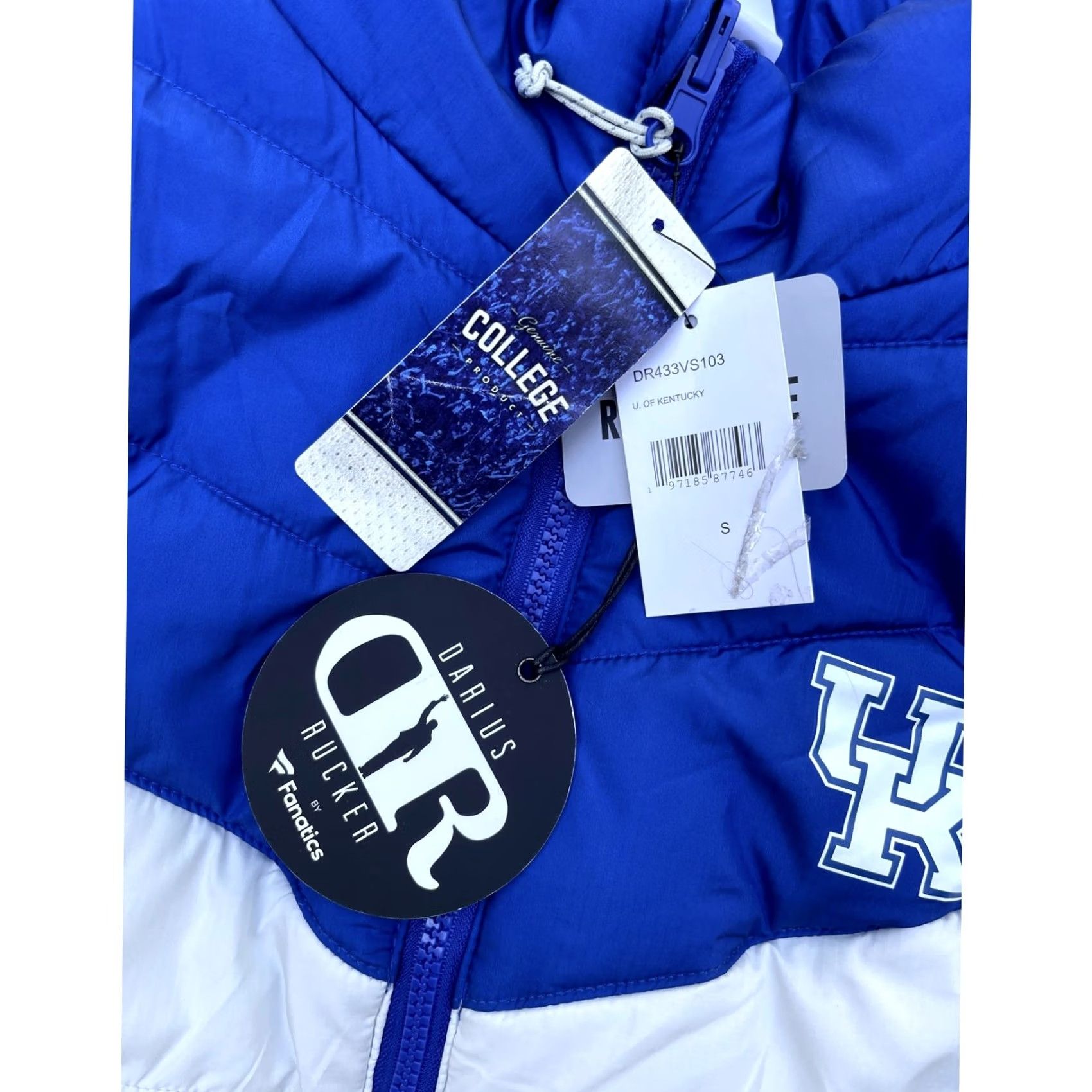 Vintage Fanatics Darius Rucker Kentucky Wildcats Vest Adult S Blue / White Size US S / EU 44-46 / 1 - 4 Thumbnail