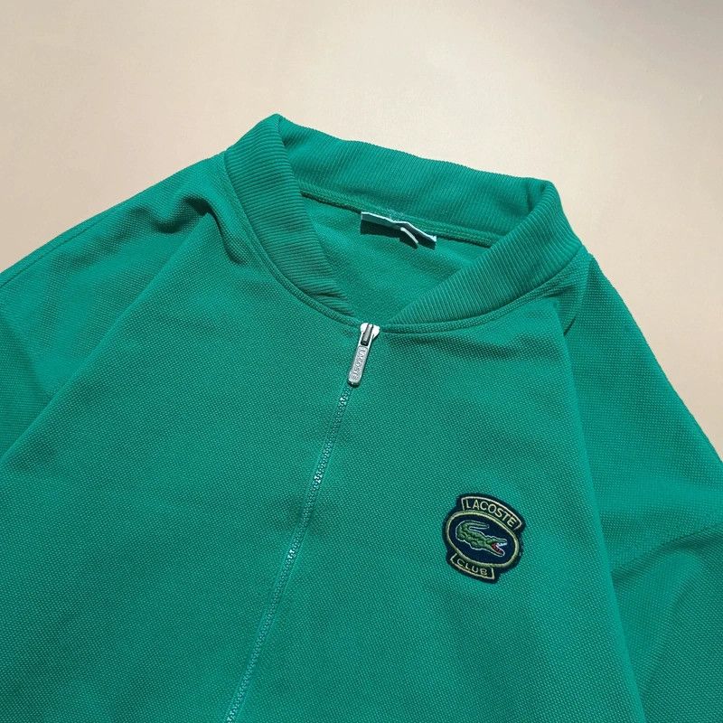 Lacoste Vintage 80s 90s Chemise Lacoste Club Green Zip Up Hoodie M Size US M / EU 48-50 / 2 - 4 Thumbnail