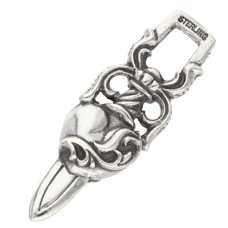 Chrome Hearts Chrome Hearts Silver Dagger Heart Necklace Size ONE SIZE - 2 Thumbnail