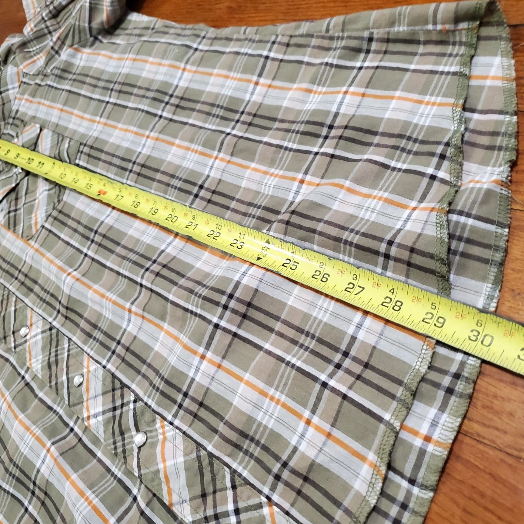 Vintage Rustler Shirt Mens XL Green Plaid Western Pearl Snap Long Tails Cowboy Size US XL / EU 56 / 4 - 7 Thumbnail