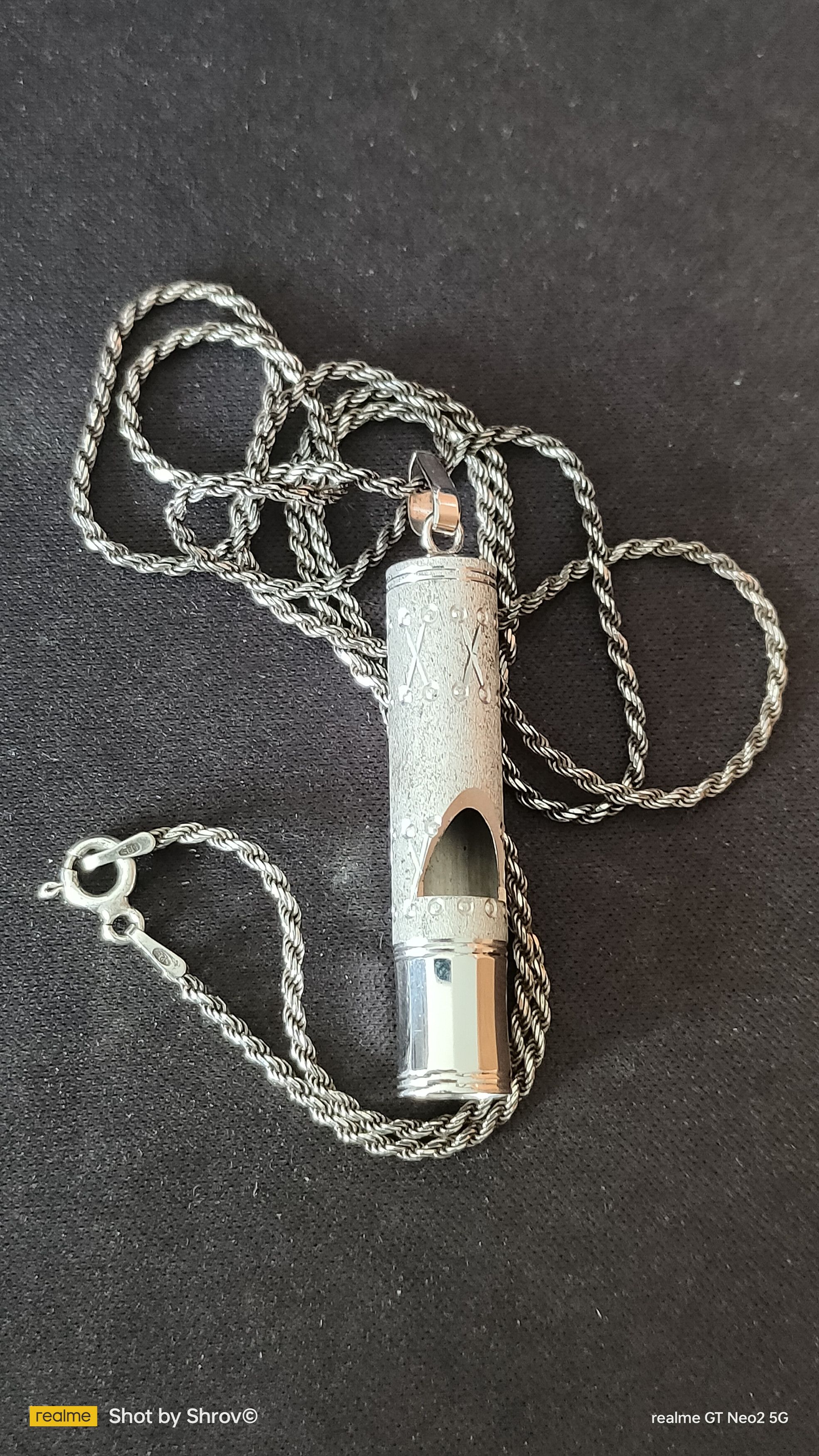 Other SILVER 925 WHISTLE PENDANT SILVER ITALY Size ONE SIZE - 1 Thumbnail