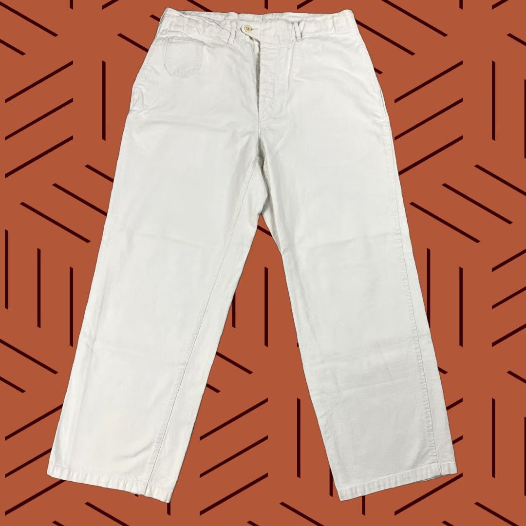 Polo Ralph Lauren POLO RALPH LAUREN Chino Pants 35 x 30 White Cotton Comfort Casual Mens Size US S / EU 44-46 / 1 - 1 Thumbnail