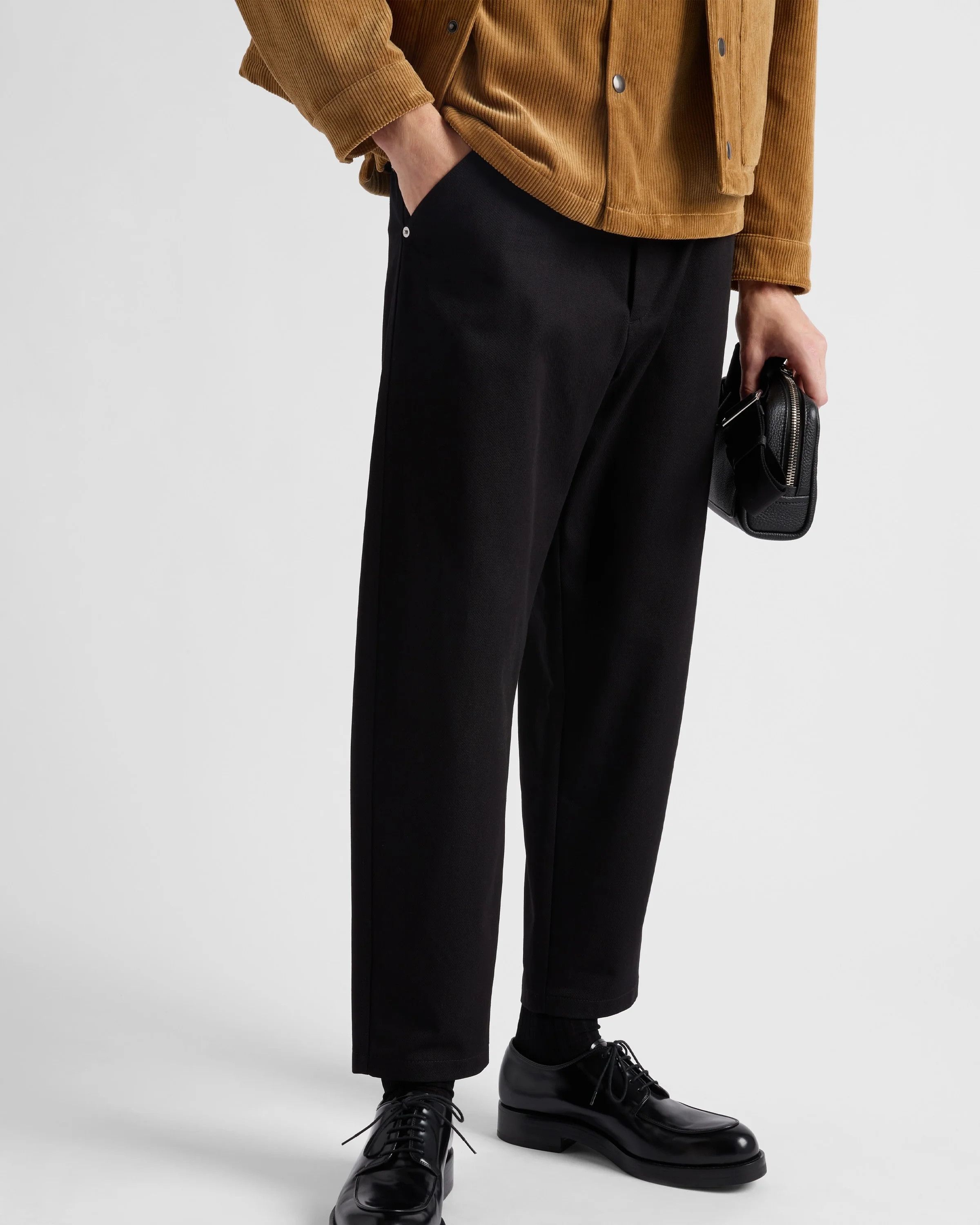 Prada o1mt1gz0226 Cotton Pants in Black Size US 30 / EU 46 - 3 Thumbnail
