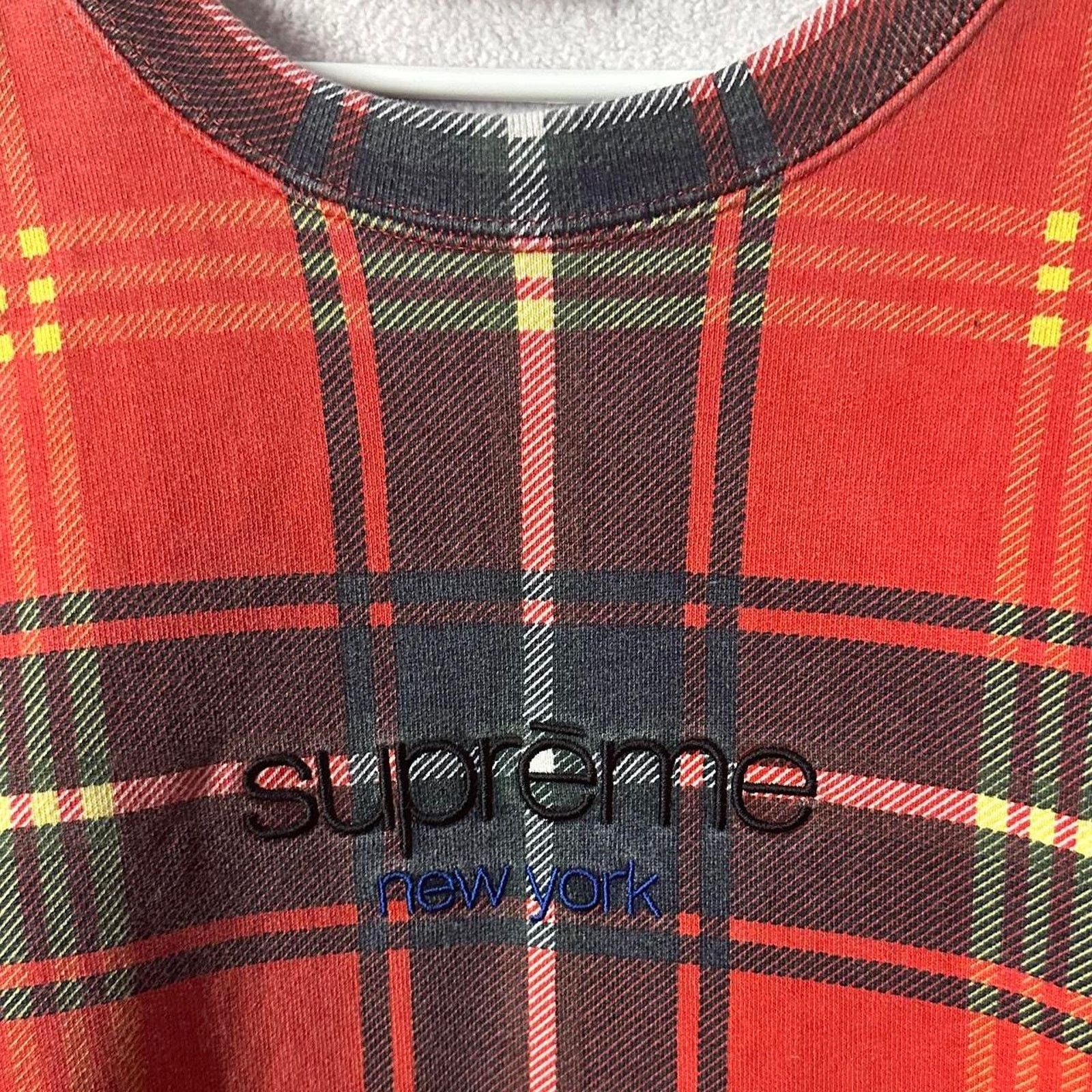 Supreme Xl supreme plaid crewneck ss21 Size US XL / EU 56 / 4 - 6 Thumbnail