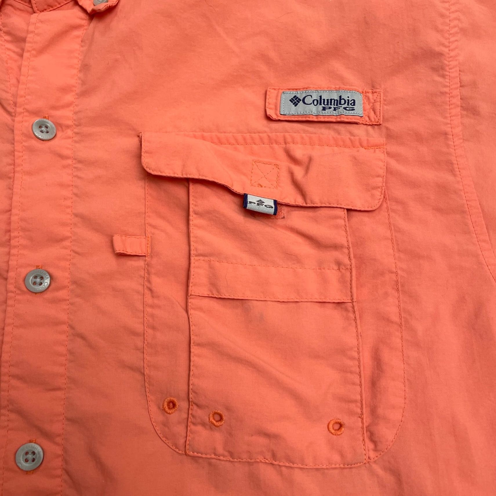 Vintage Columbia PFG Omni-Shade Bahama Shirt Men L Orange Short Sleeve Button-Up Casual Size US L / EU 52-54 / 3 - 6 Thumbnail