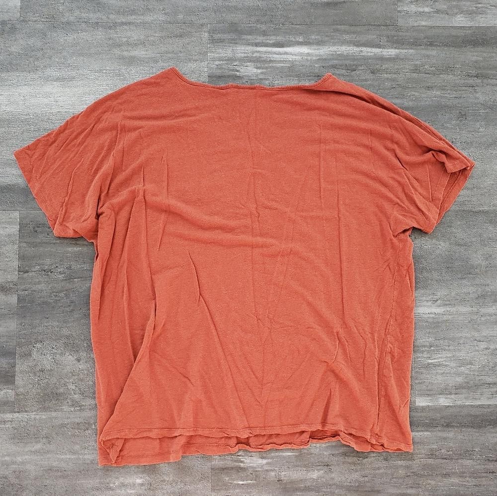 Designer Burnt Orange Mossimo Pocket Short Sleeve Size L / US 10 / IT 46 - 2 Thumbnail