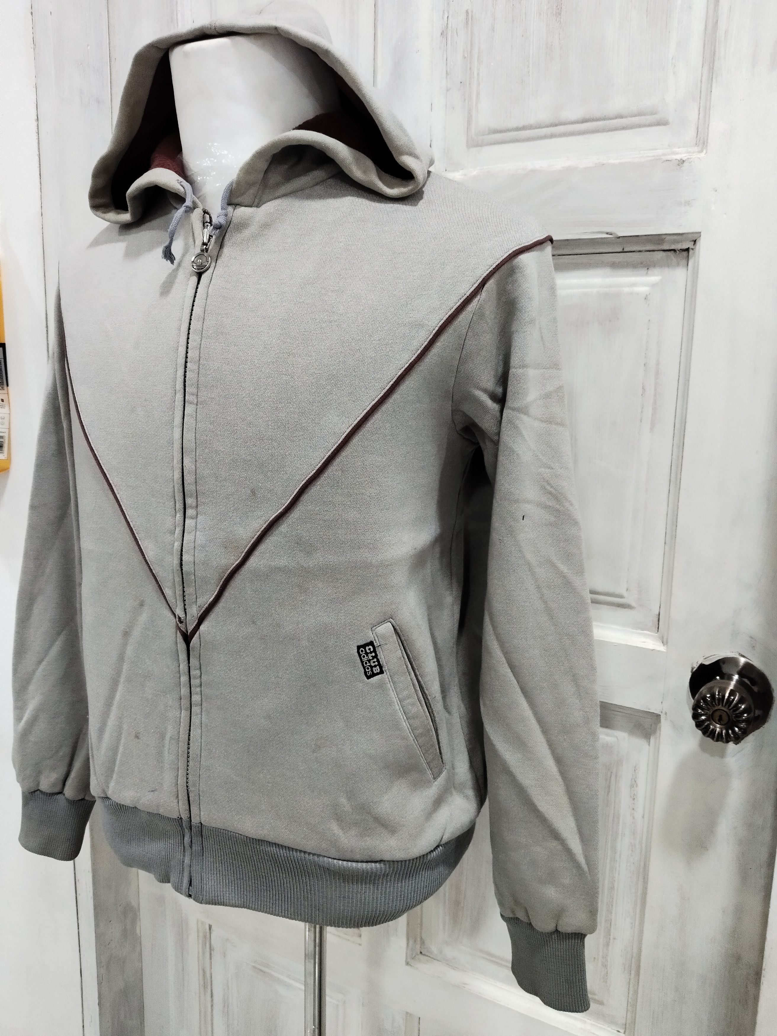 Adidas × Vintage Vintage 90s Adidas Small Logo Zipper Hoodie Size US M / EU 48-50 / 2 - 2 Thumbnail