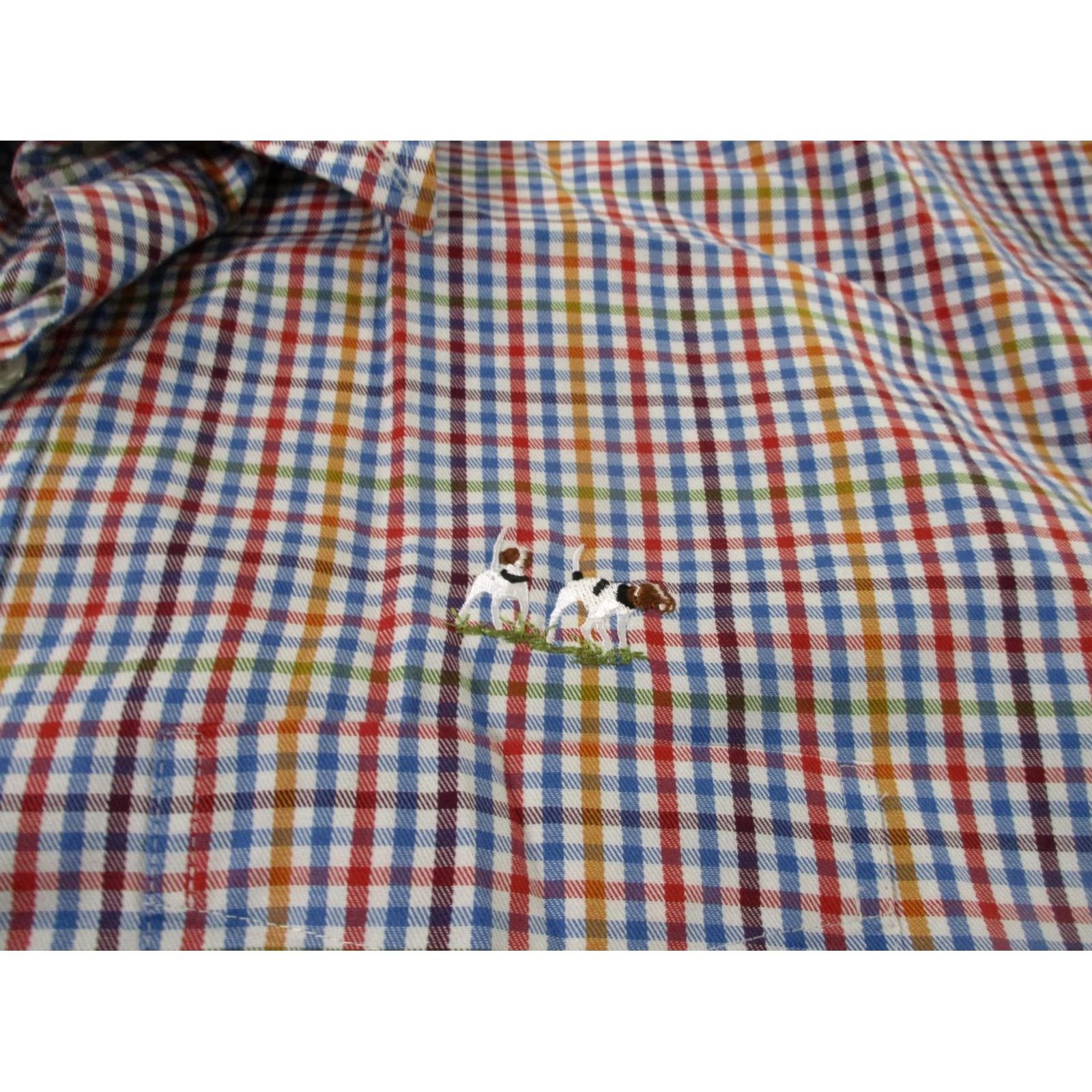 Logo 7 Al Dixons Shirt Mens XL Colorful Plaid Dog Logo Button-Up Size US XL / EU 56 / 4 - 7 Thumbnail