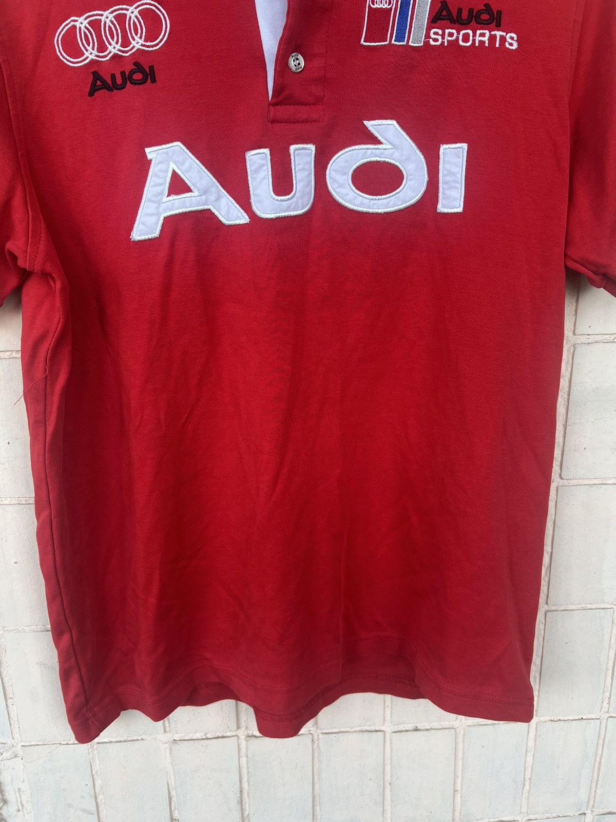 Audi Vintage Audi racing polo shirt big logo Size US S / EU 44-46 / 1 - 10 Thumbnail