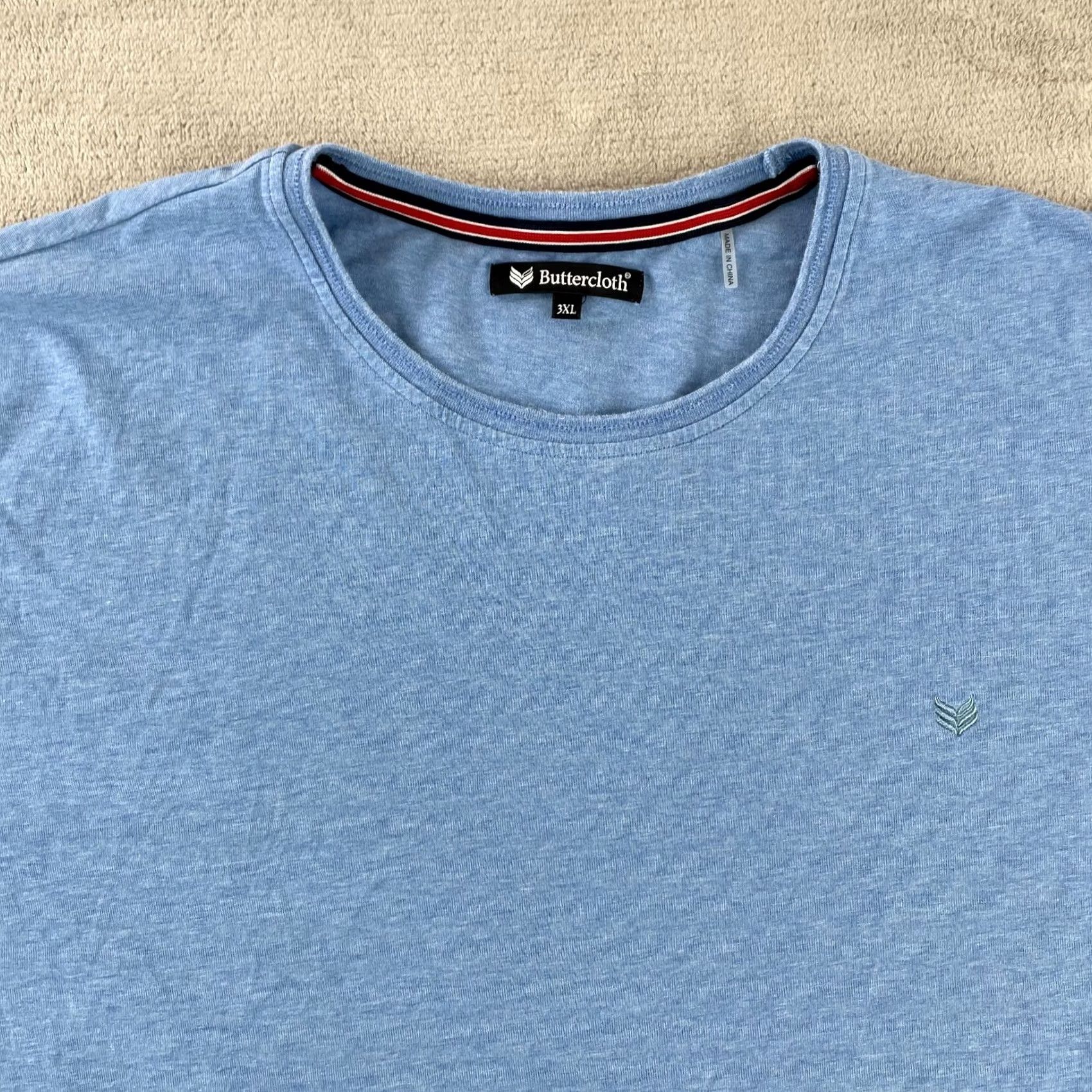 Vintage ButterCloth T Shirt Men 3XL Blue Stretch Short Sleeve Designer Chest Logo NWOT Size US XXL / EU 58 / 5 - 3 Thumbnail
