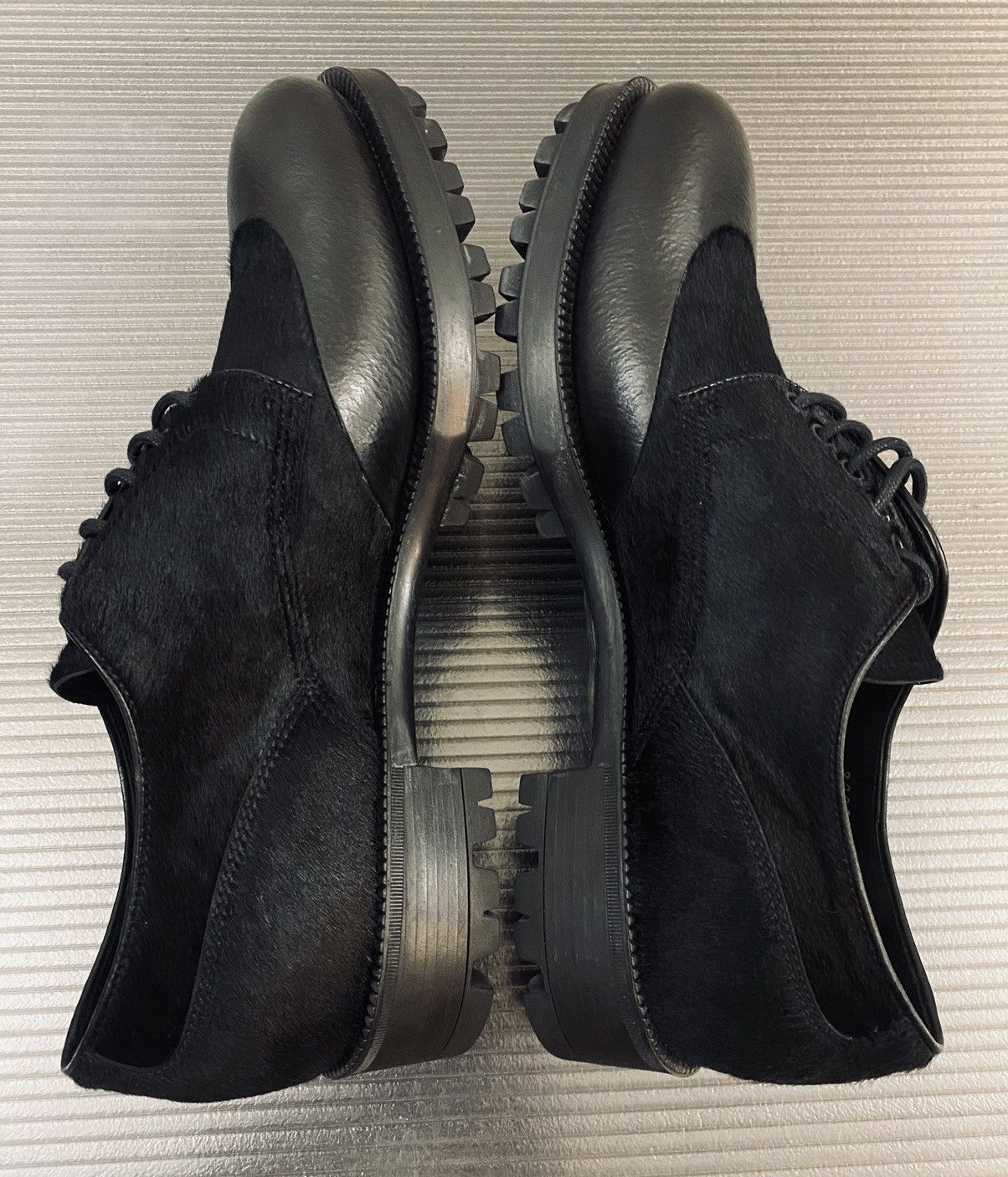 Prada Prada 🇮🇹 Nero NZ Brushed Pony Hair Rubber Dip Toe Derby 9 NEW Size US 8 / EU 41 - 10 Thumbnail