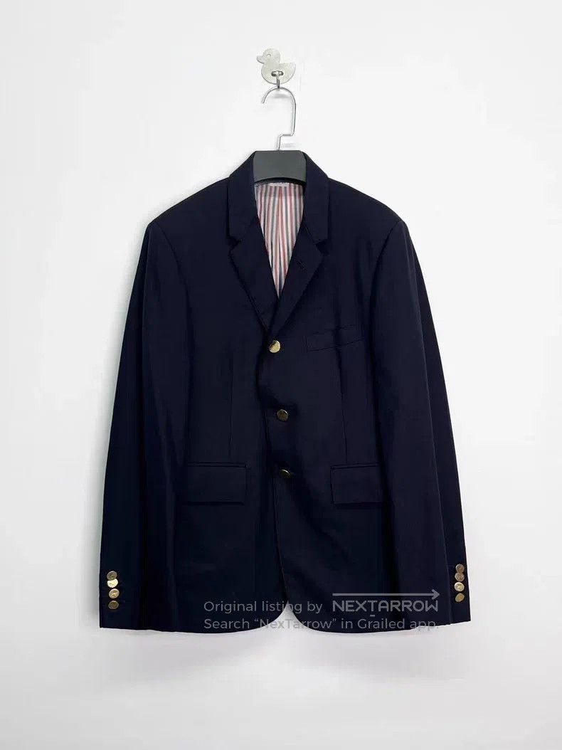 Thom Browne Thom Browne Navy blue anchor gold buckle jacket Size 38S - 1 Thumbnail