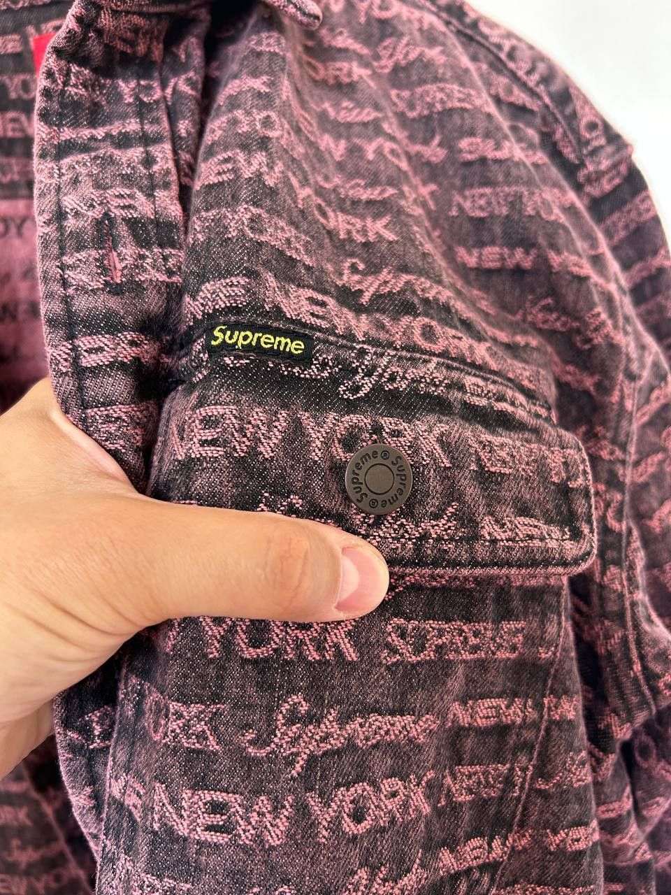 Supreme Supreme Multi Type Jacquard Denim Shirt Overshirt Jacket Size US XL / EU 56 / 4 - 6 Thumbnail
