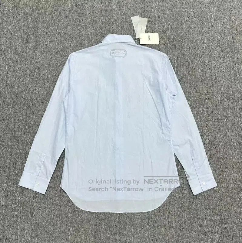 Dior Dior Blue Cotton Logo Long Sleeve Shirt . Size US M / EU 48-50 / 2 - 2 Thumbnail
